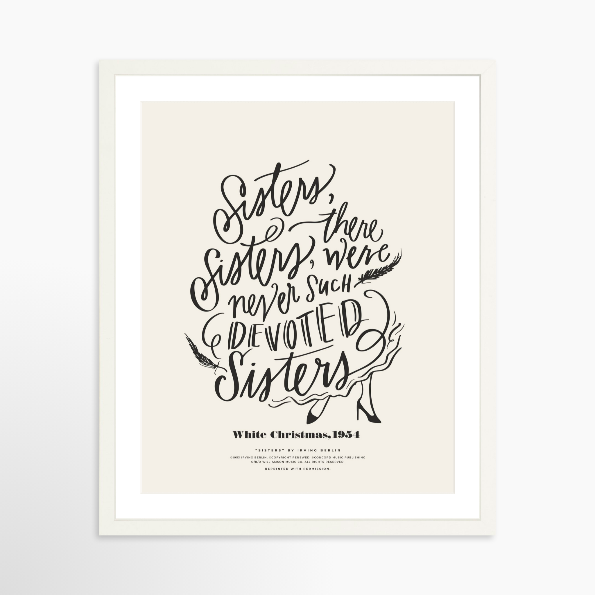 16x20 / White Frame + White Mat