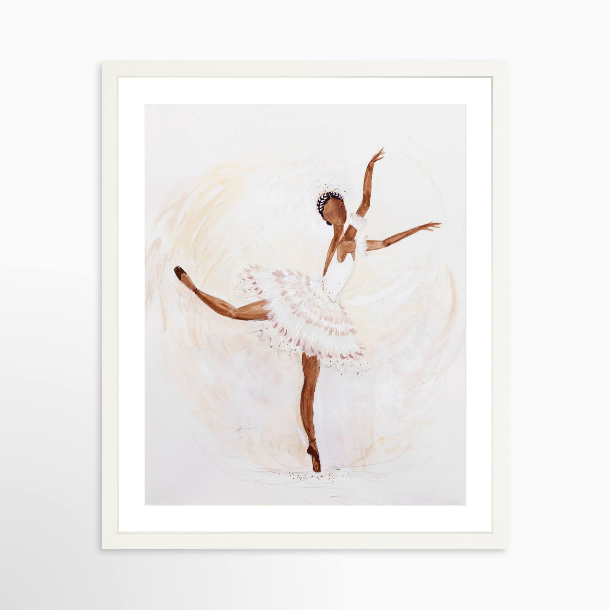 16x20 / White Frame + White Mat