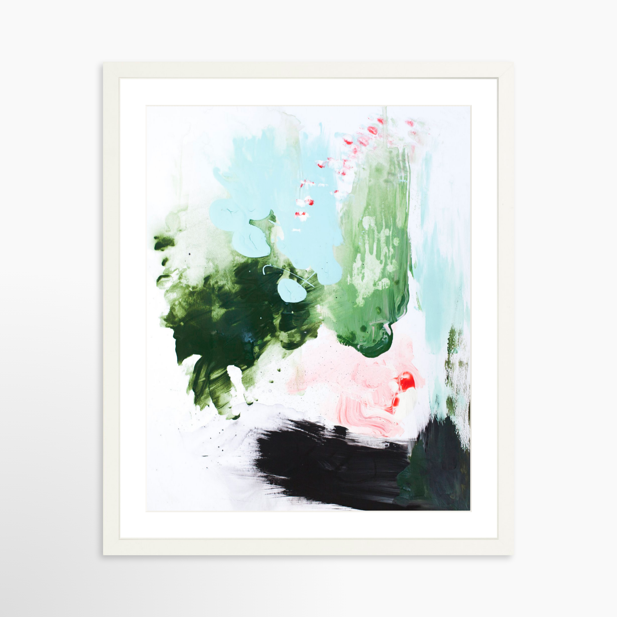 16x20 / White Frame + White Mat