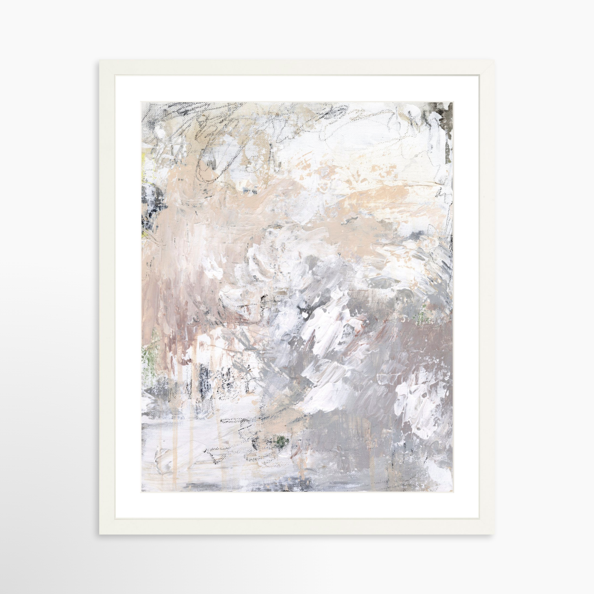 16x20 / White Frame + White Mat