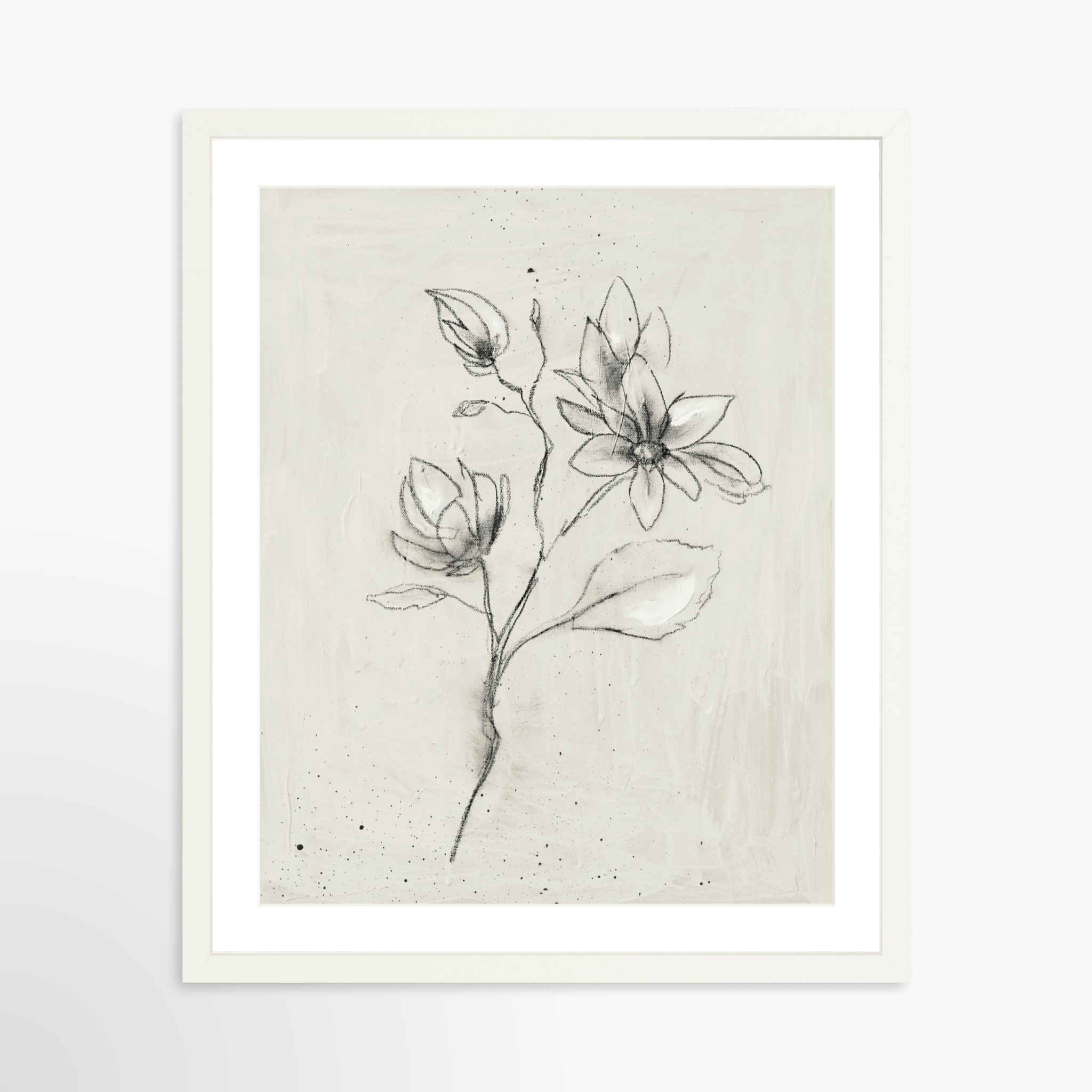 16x20 / White Frame + White Mat