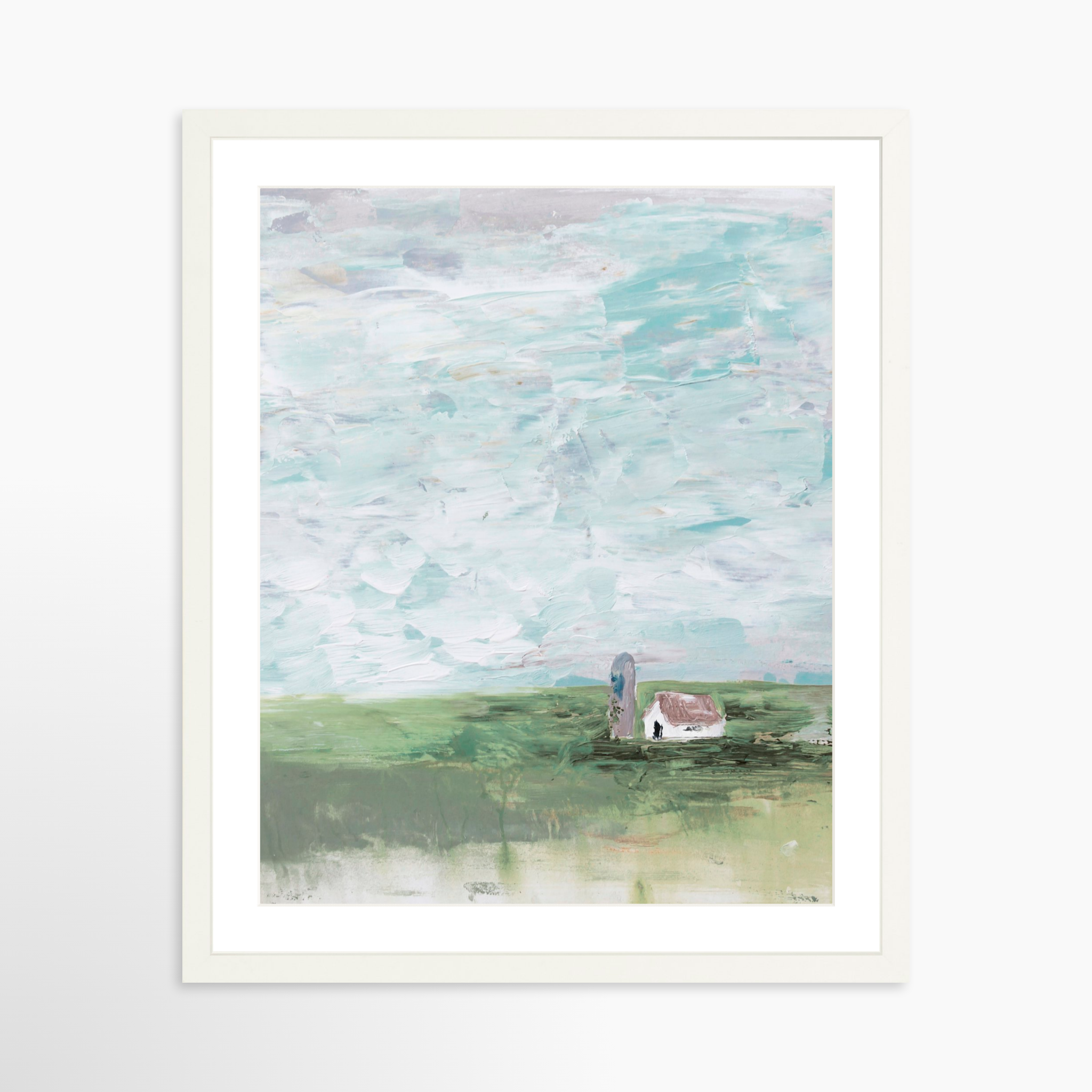 16x20 / White Frame + White Mat