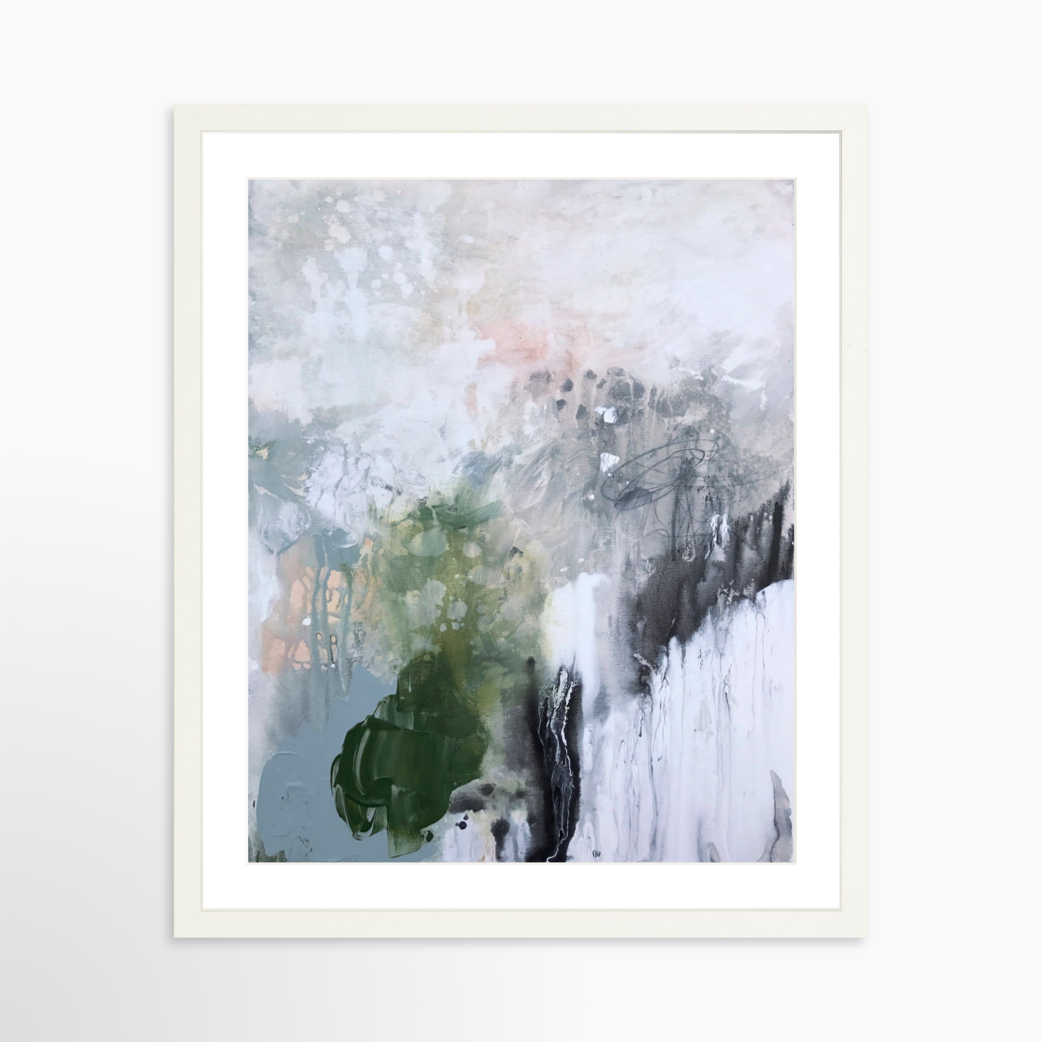 16x20 / White Frame + White Mat