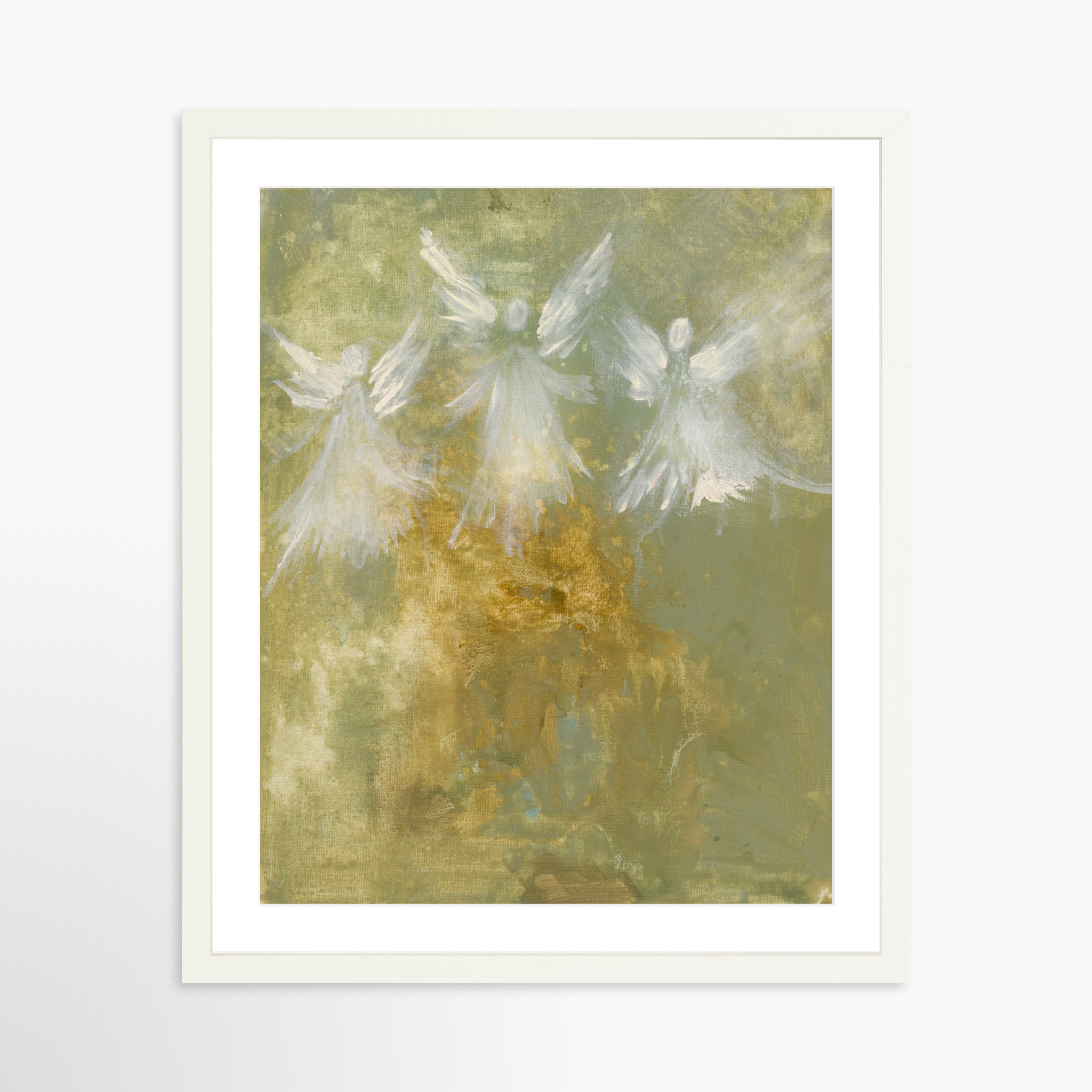 16x20 / White Frame + White Mat