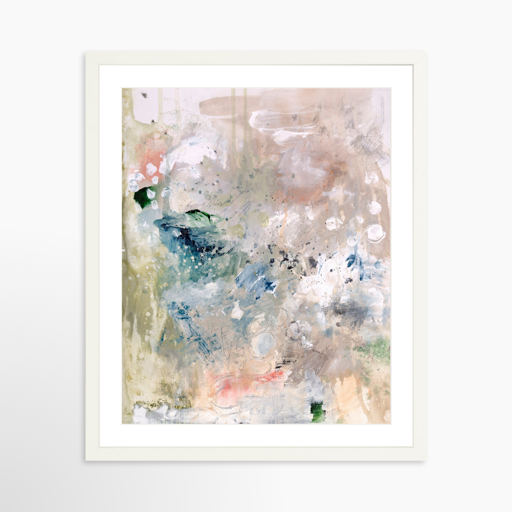 16x20 / White Frame + White Mat