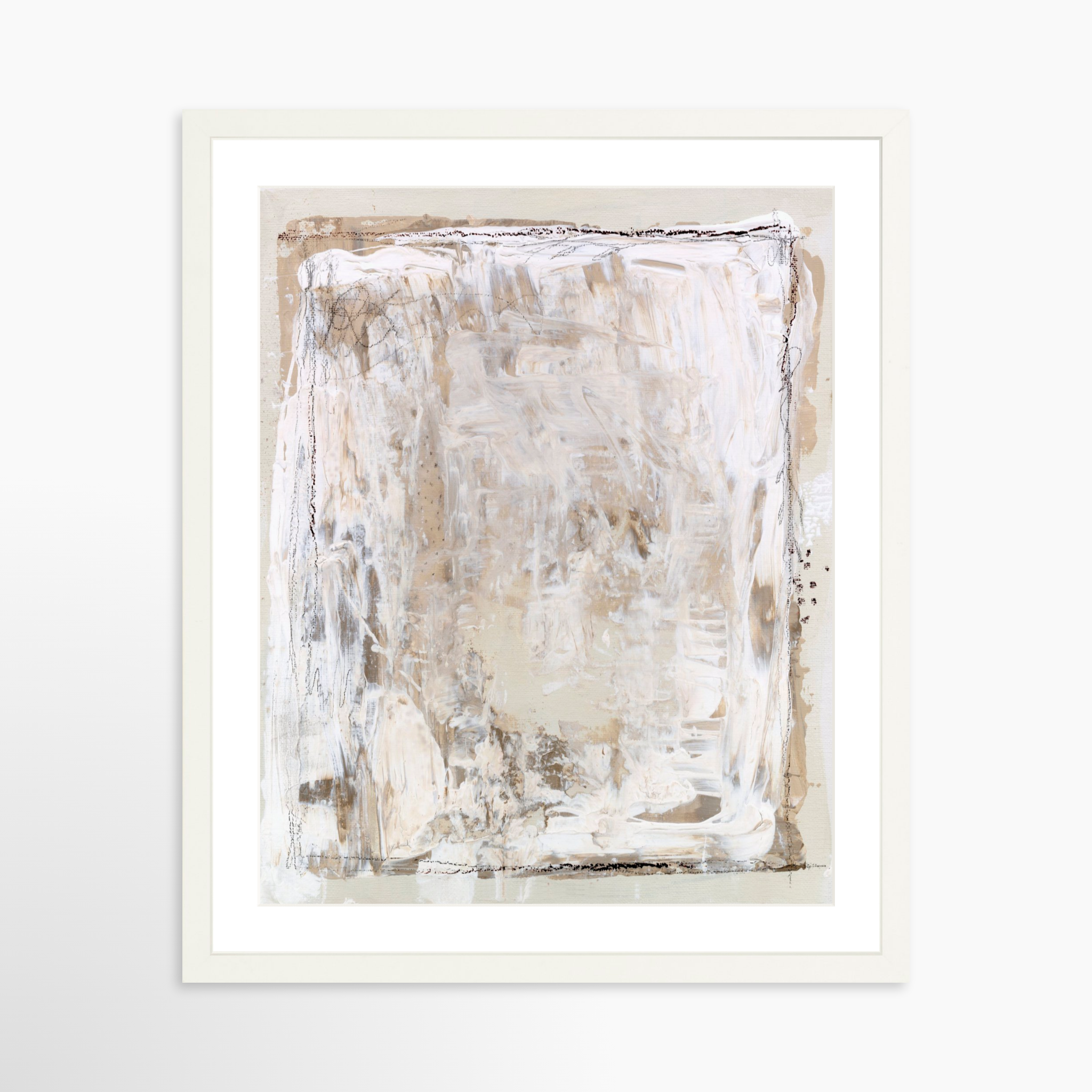 16x20 / White Frame + White Mat