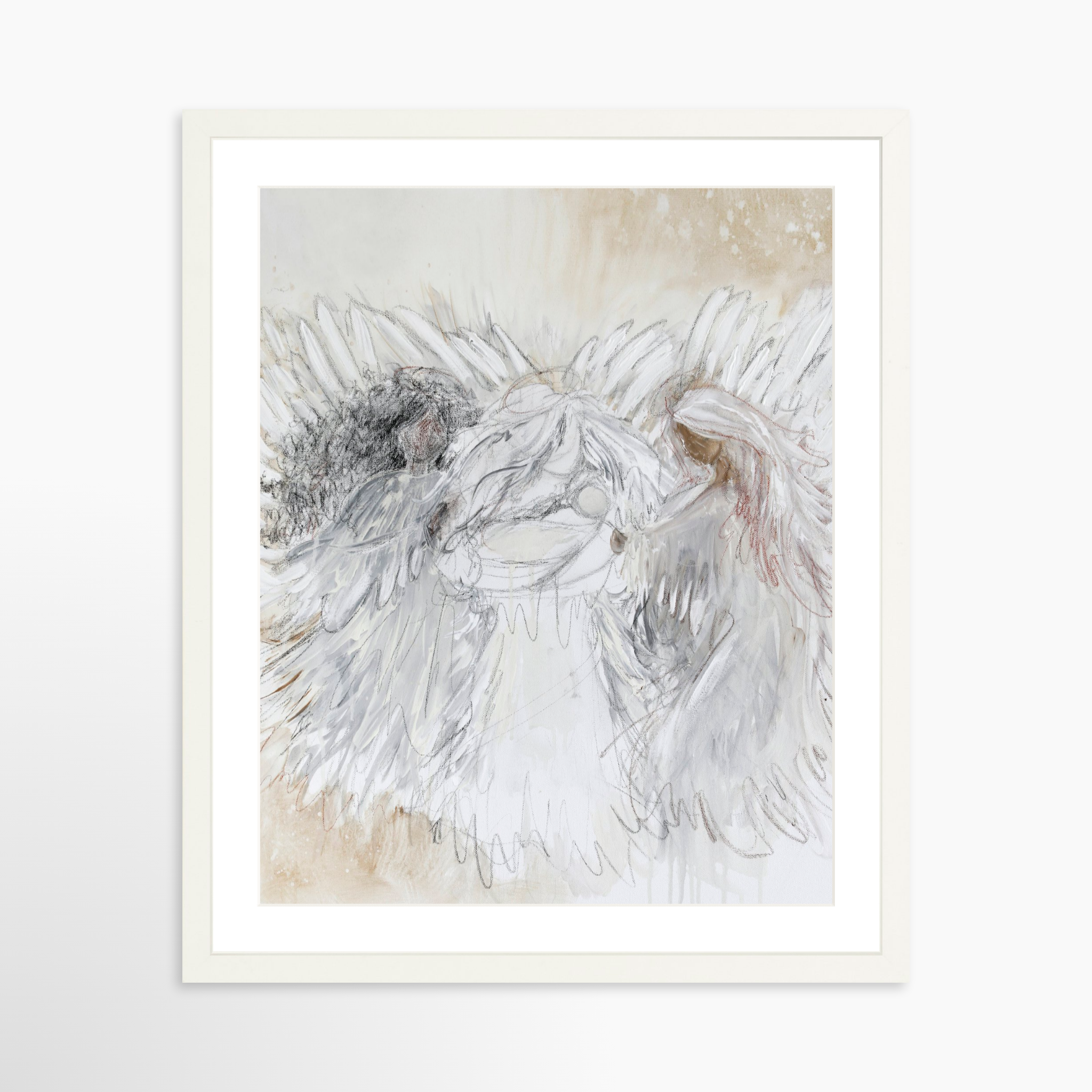 16x20 / White Frame + White Mat