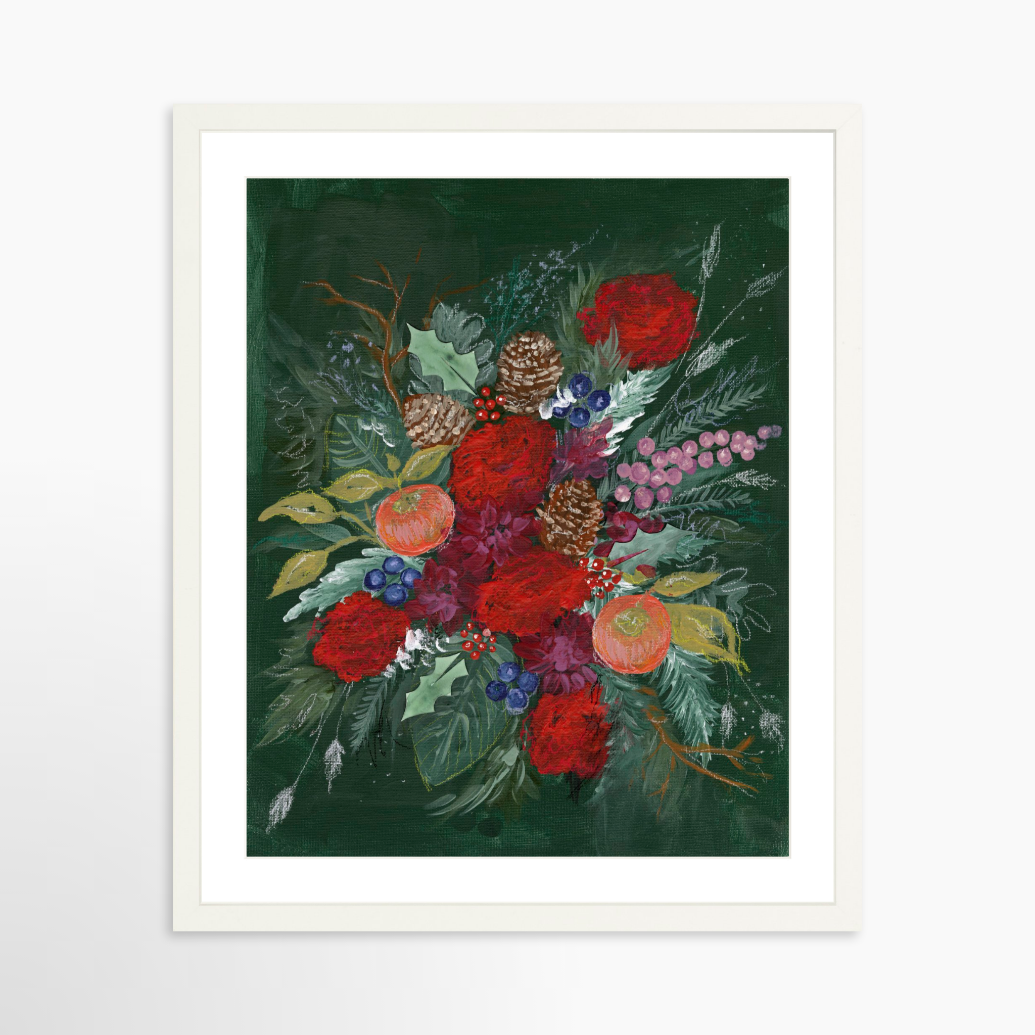 16x20 / White Frame + White Mat