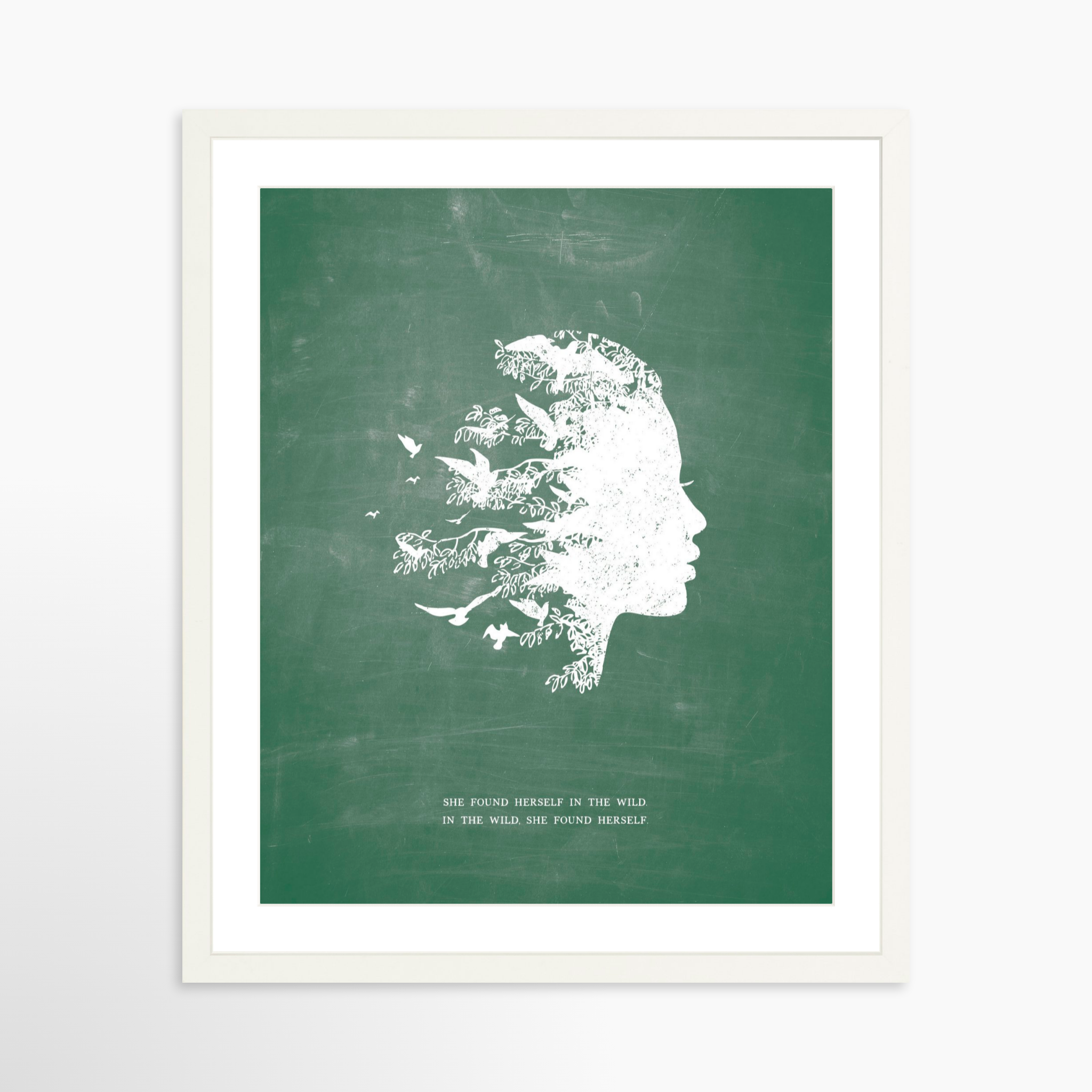 16x20 / White Frame + White Mat