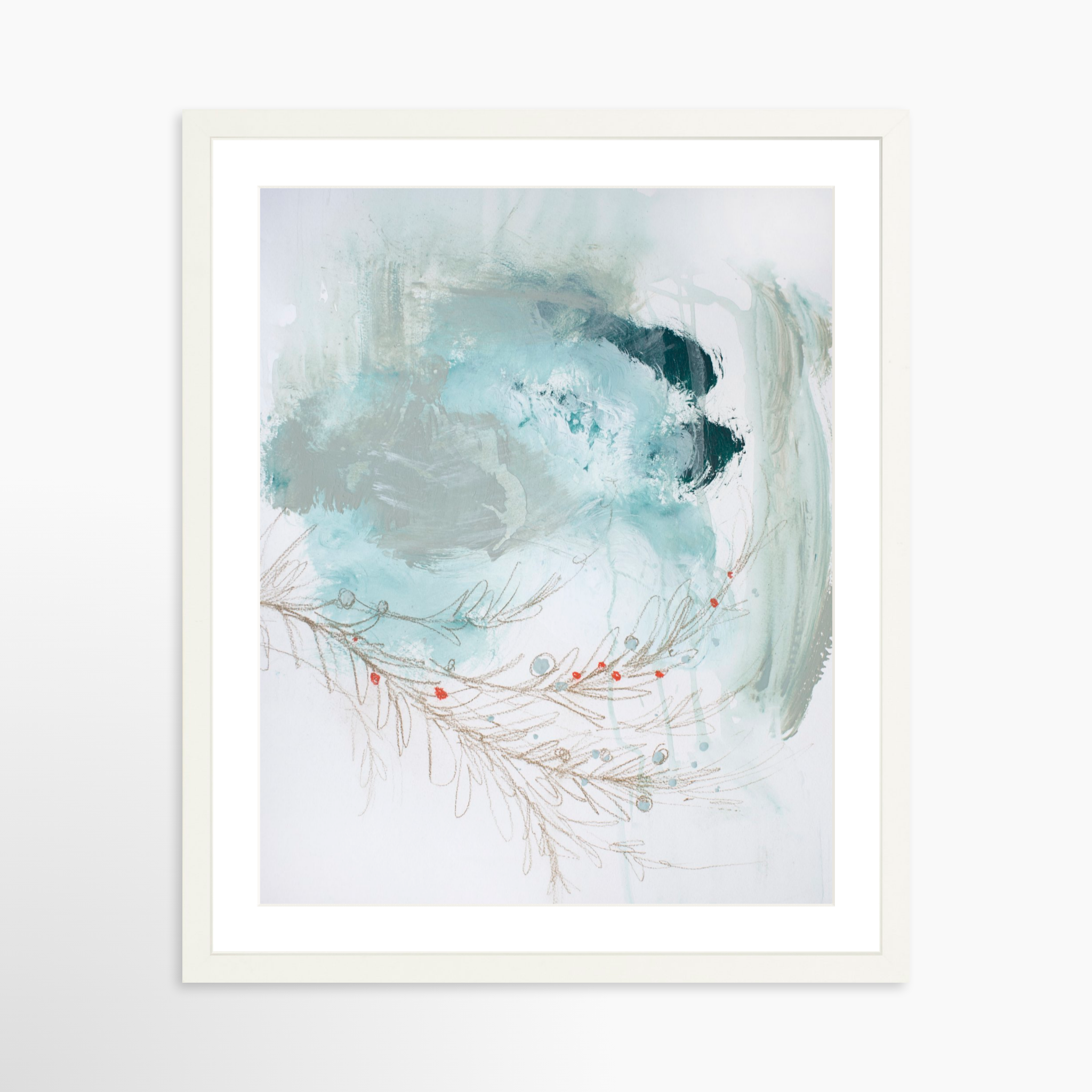 16x20 / White Frame + White Mat