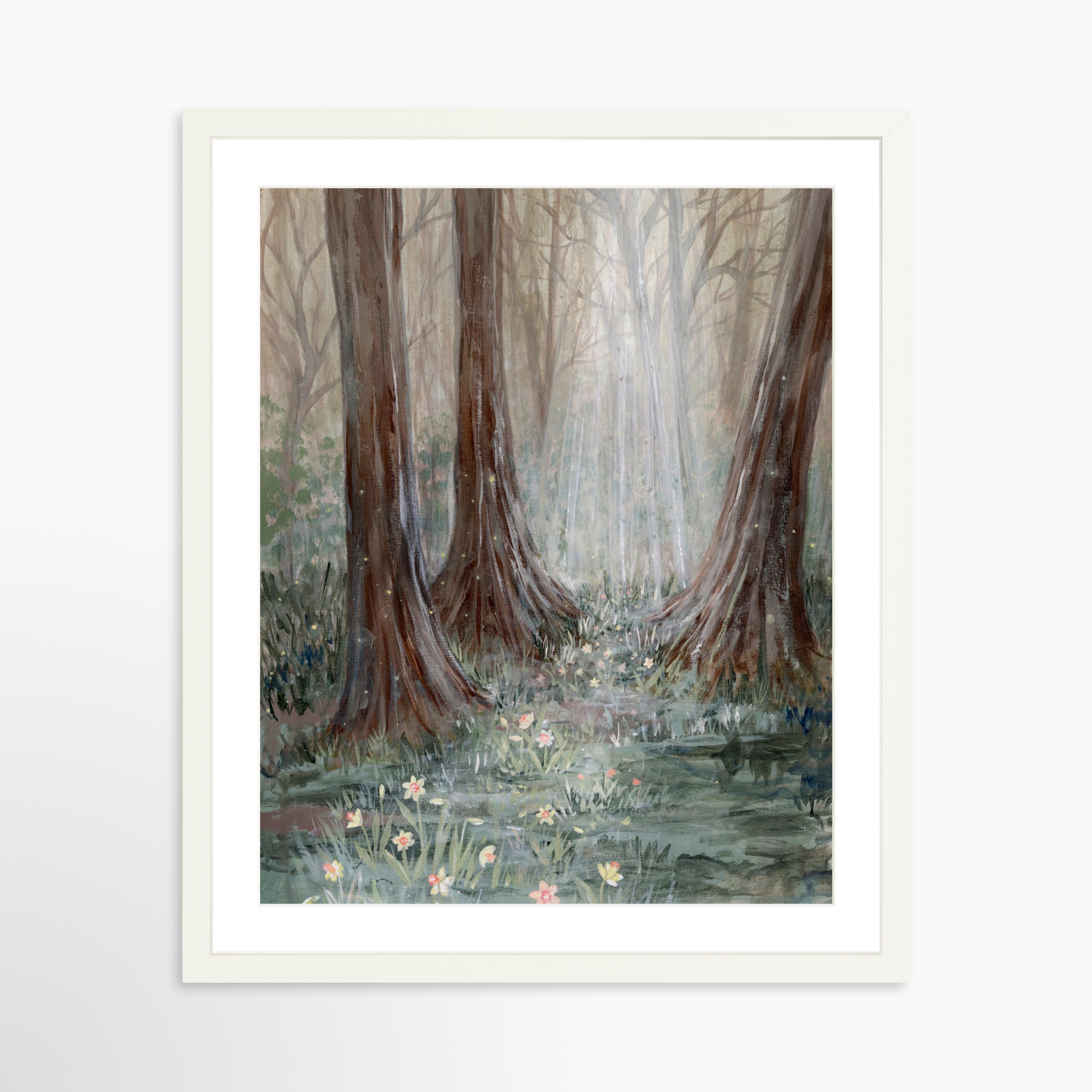 16x20 / White Frame + White Mat