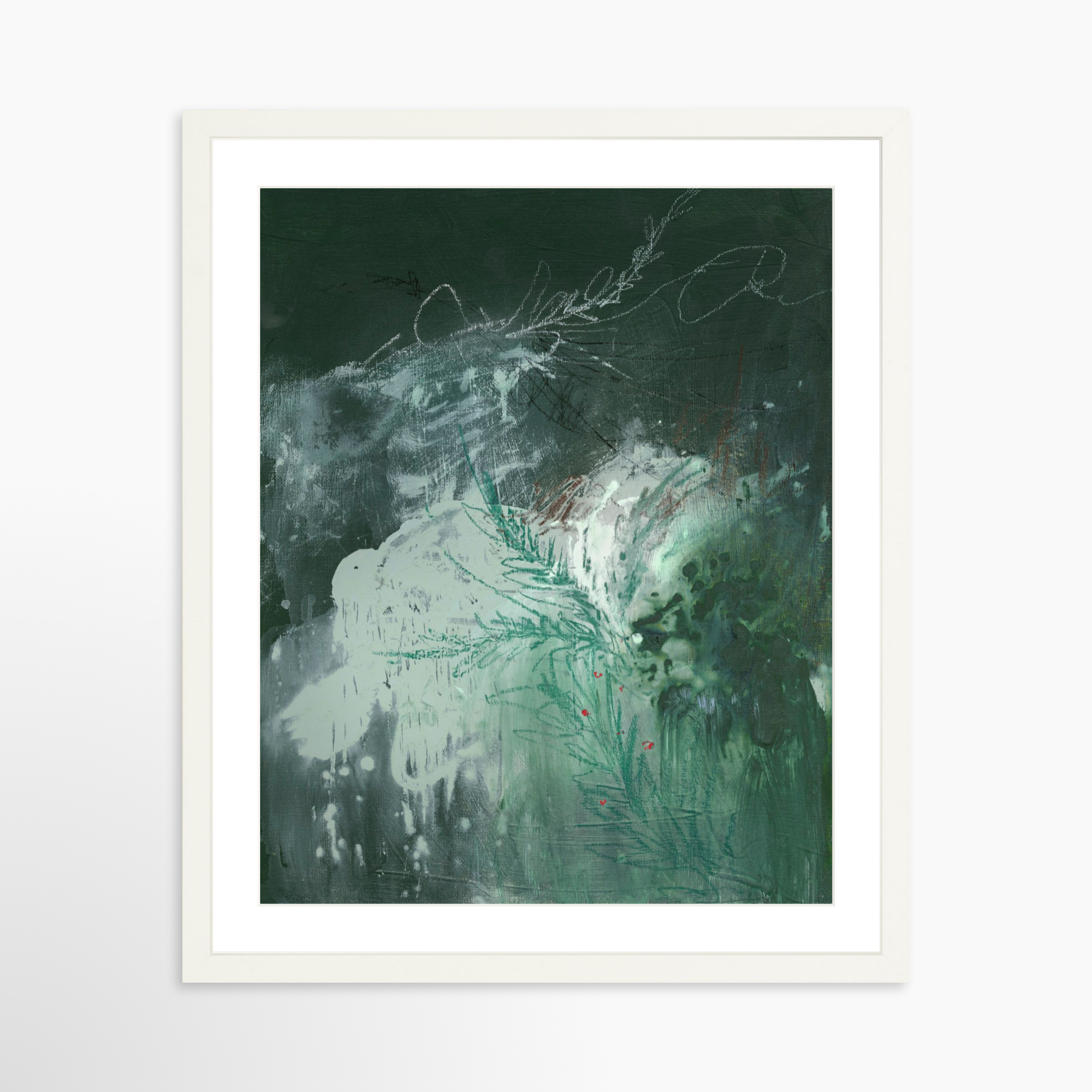 16x20 / White Frame + White Mat