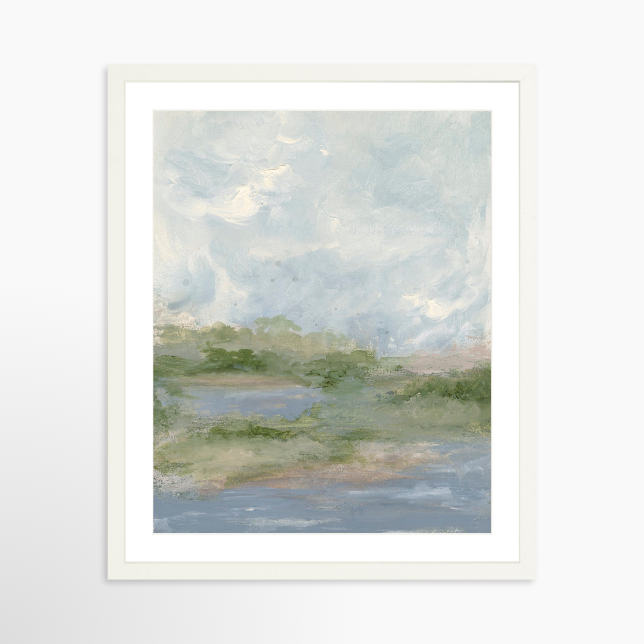 16x20 / White Frame + White Mat