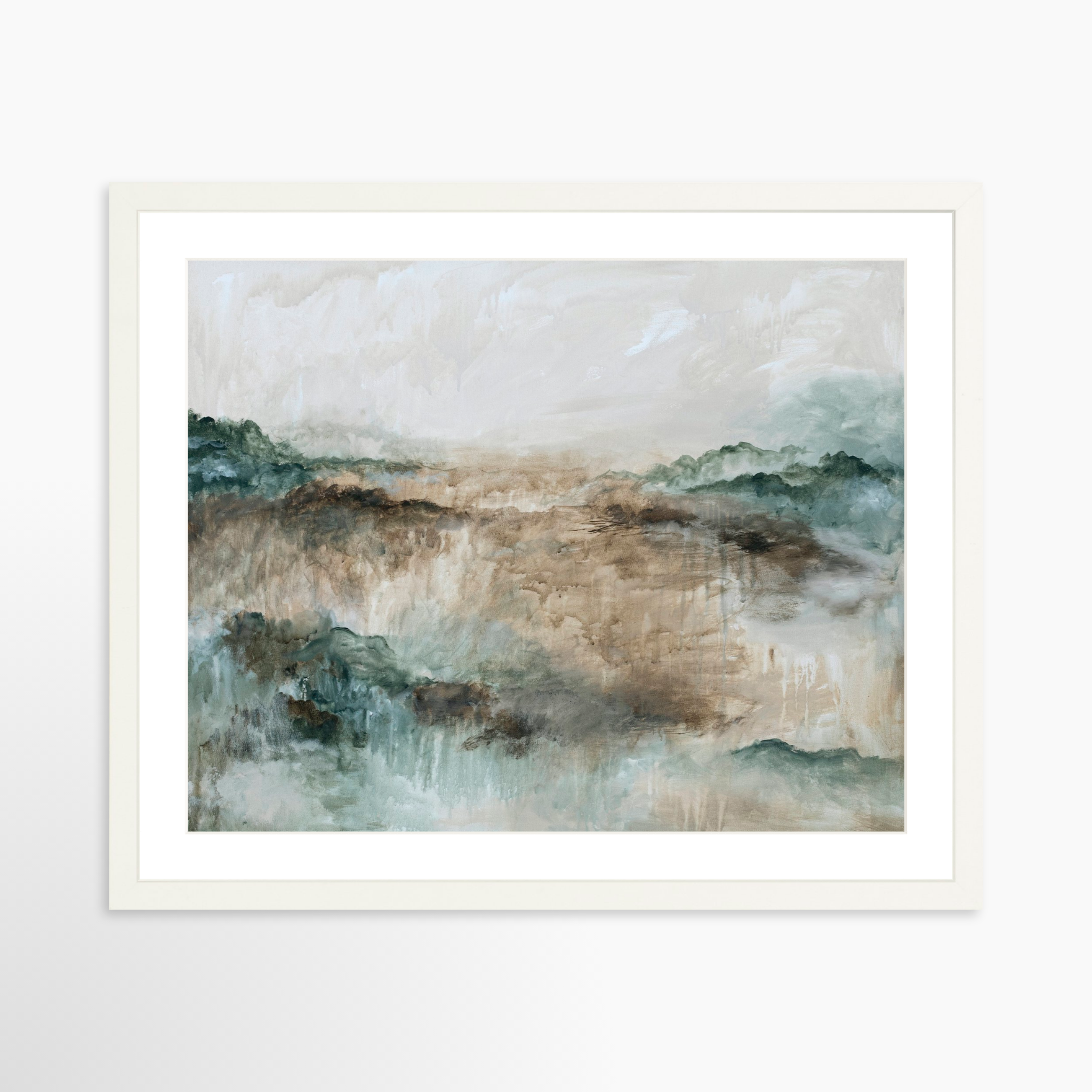 20x16 / White Frame + White Mat
