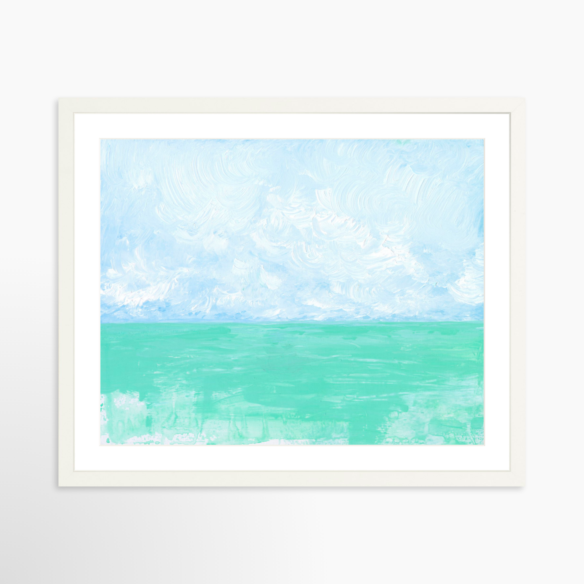 20x16 / White Frame + White Mat