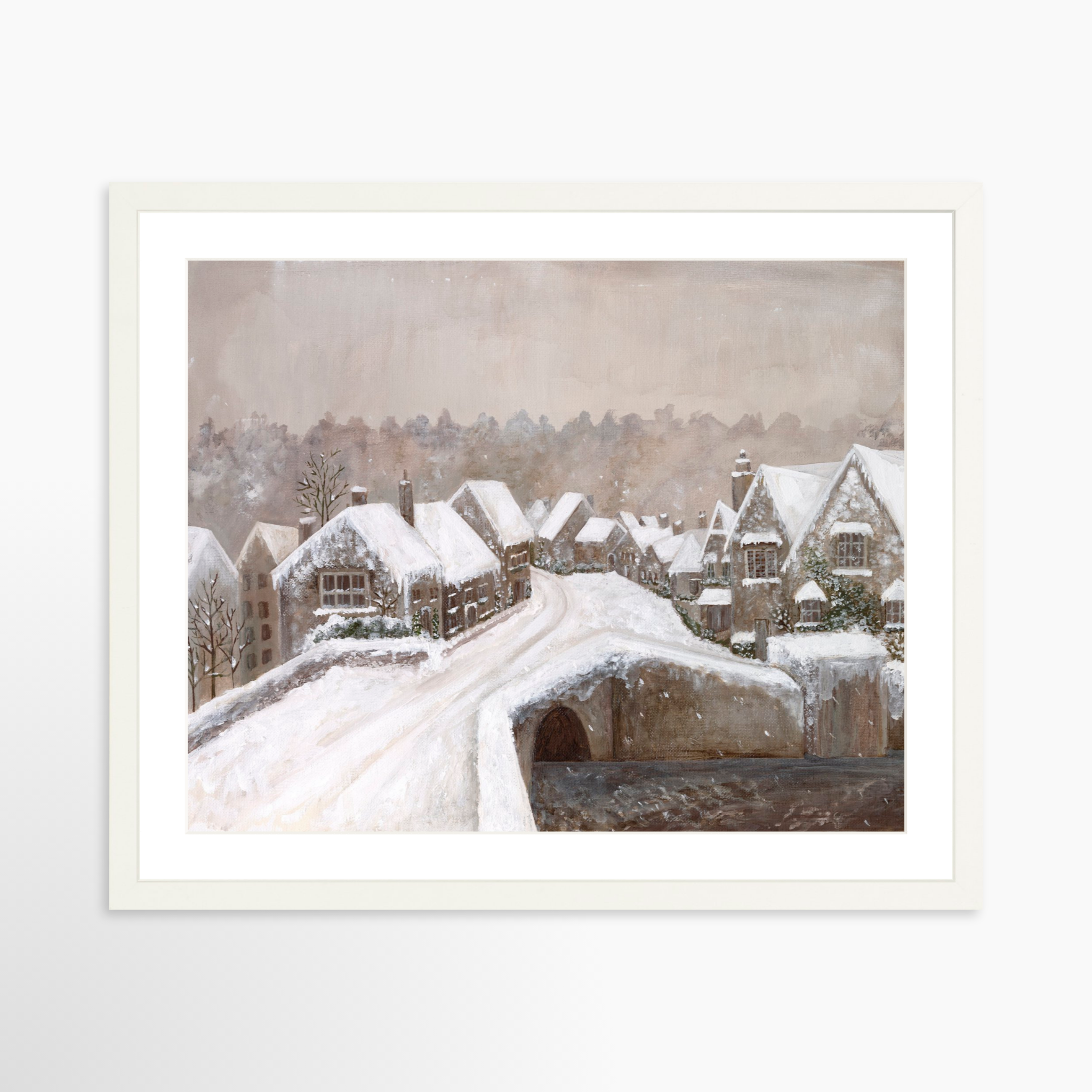 20x16 / White Frame + White Mat