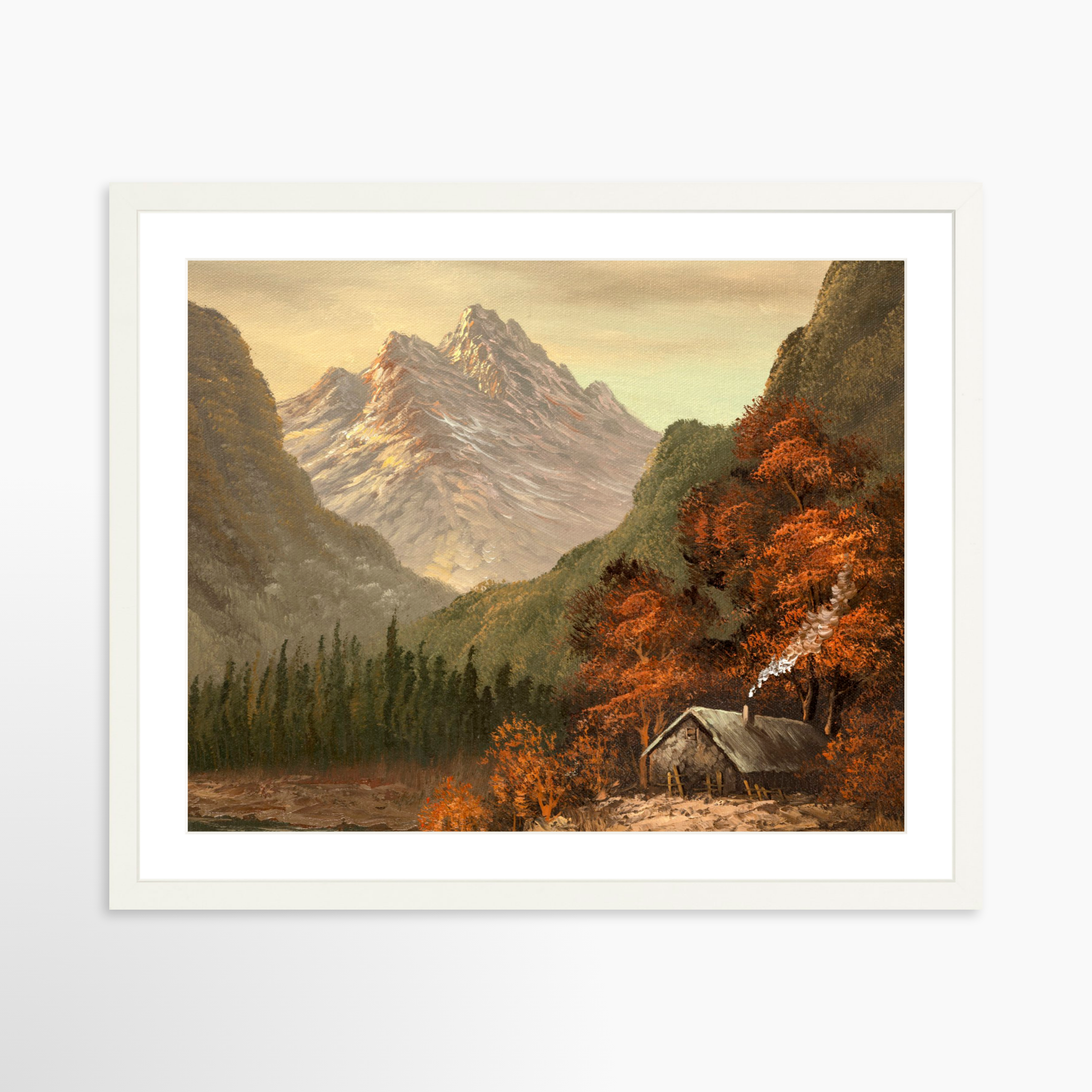 20x16 / White Frame + White Mat
