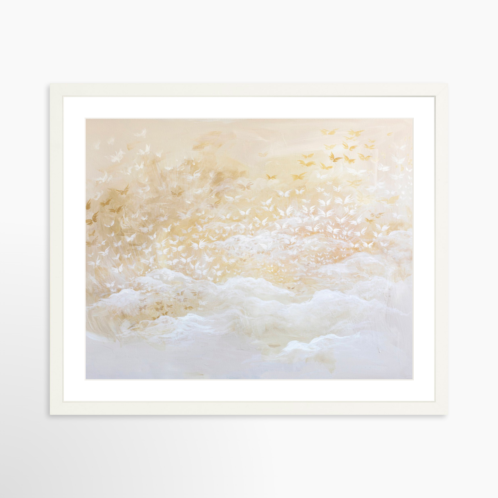 20x16 / White Frame + White Mat