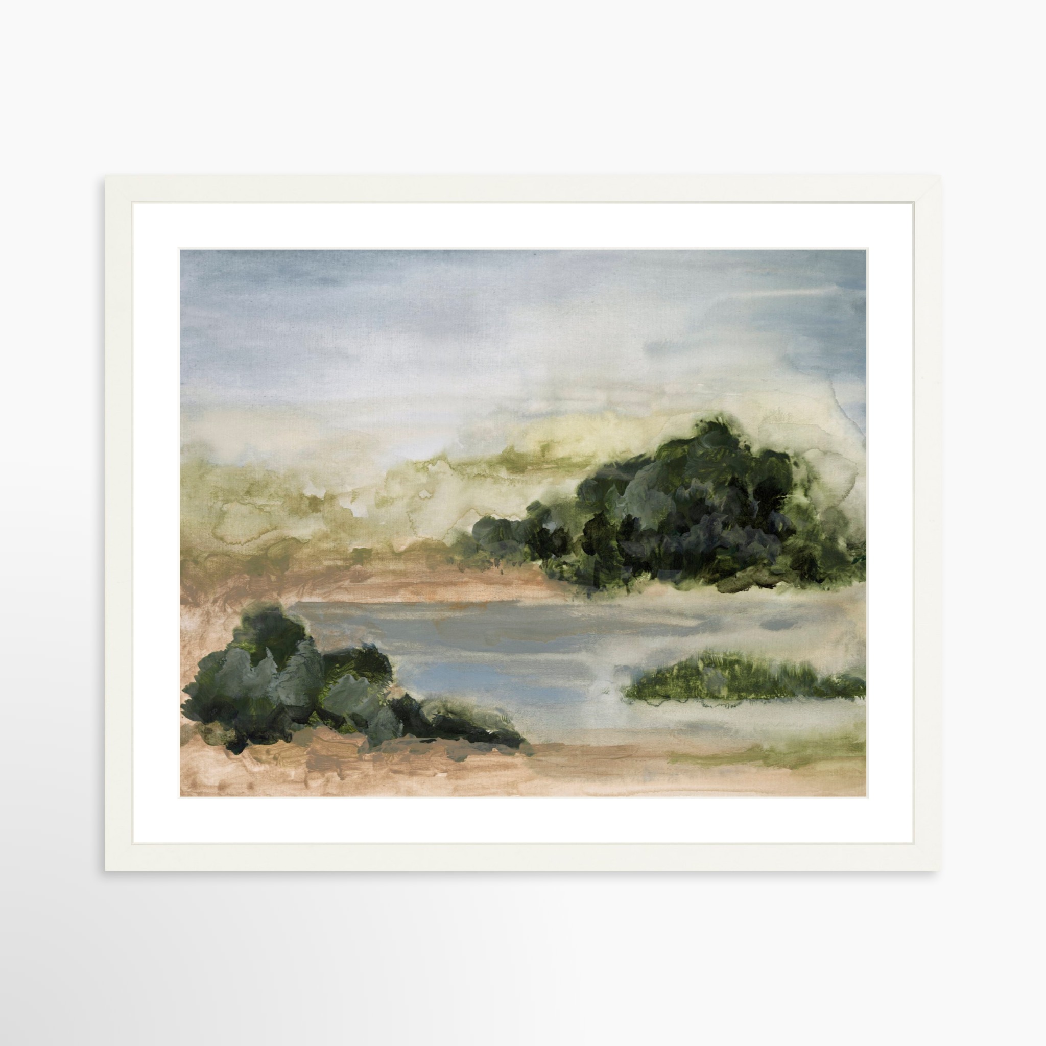 20x16 / White Frame + White Mat