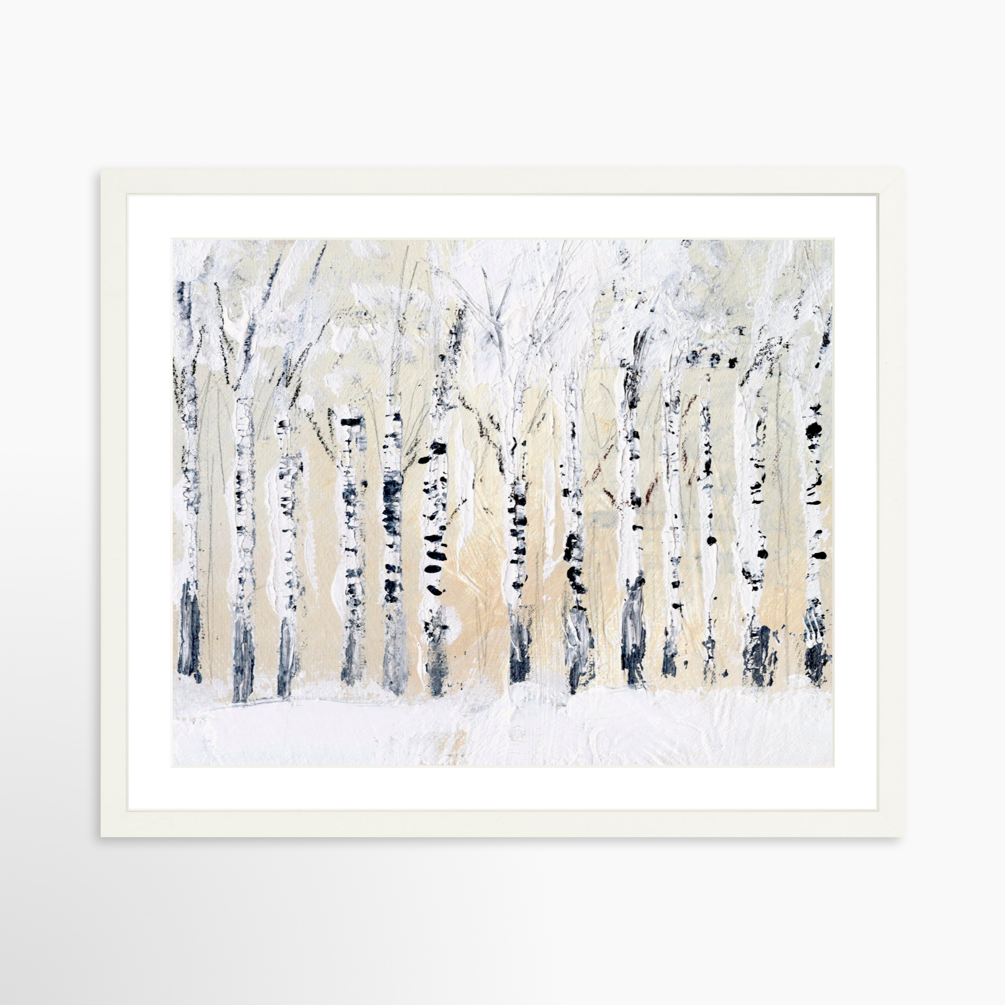 20x16 / White Frame + White Mat