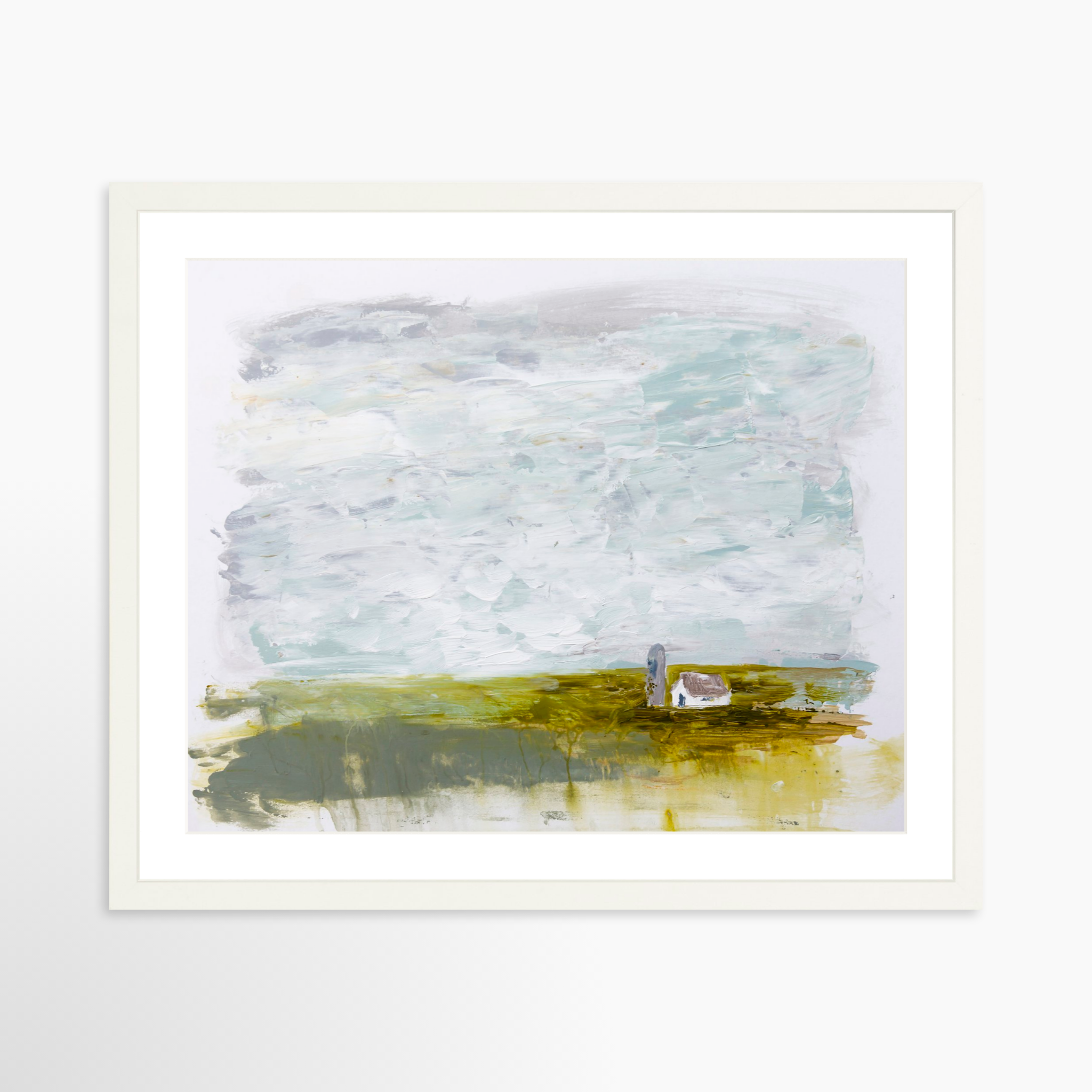 20x16 / White Frame + White Mat