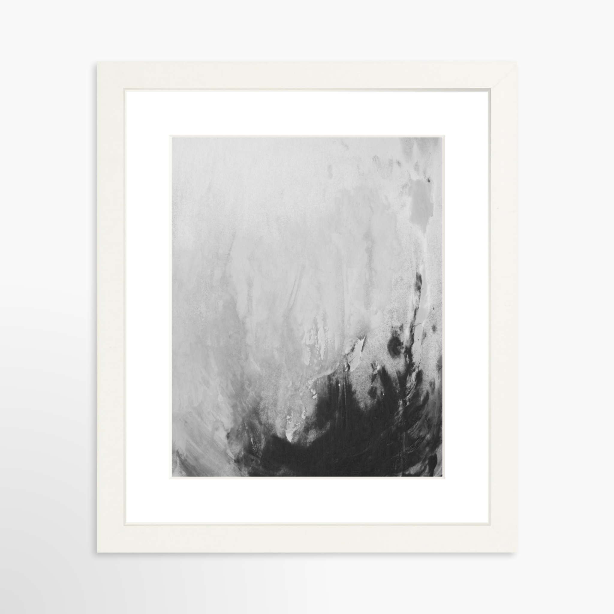 8x10 / White Frame + White Mat