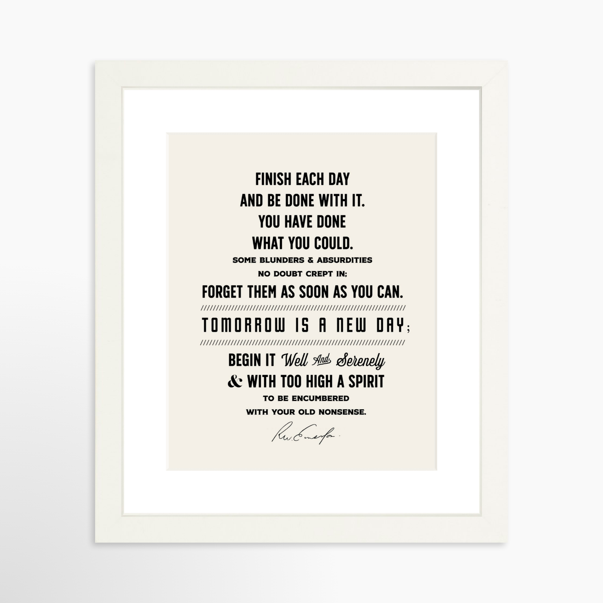 8x10 / White Frame + White Mat