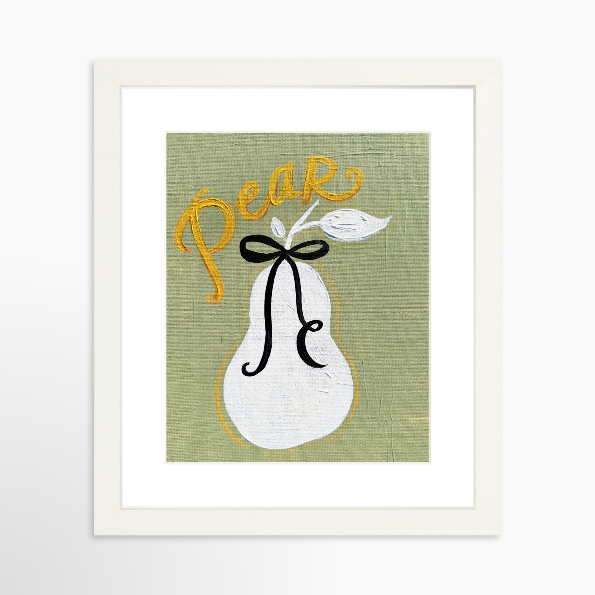 8x10 / White Frame + White Mat