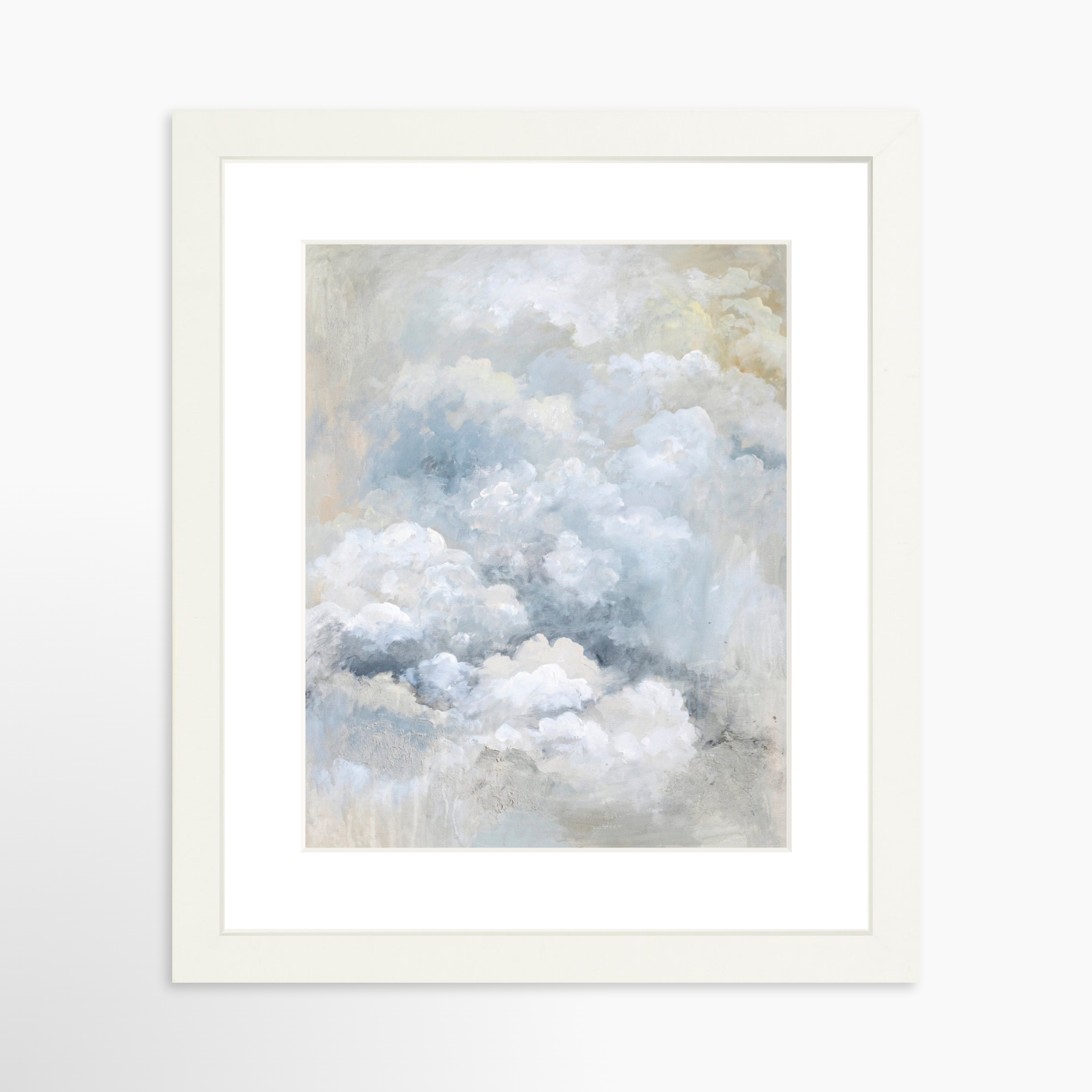 8x10 / White Frame + White Mat