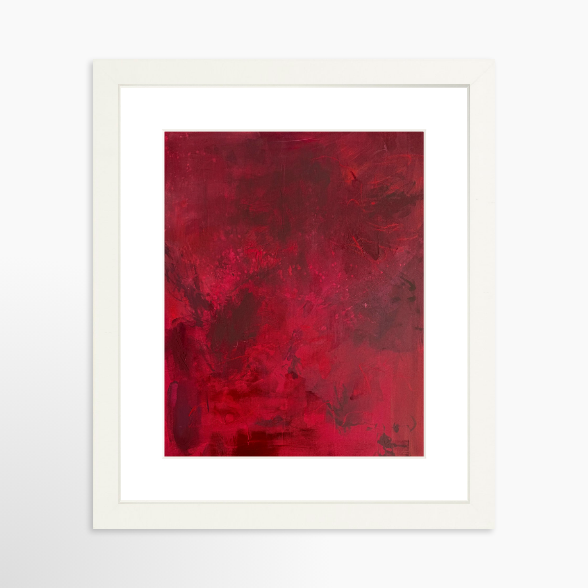 8x10 / White Frame + White Mat