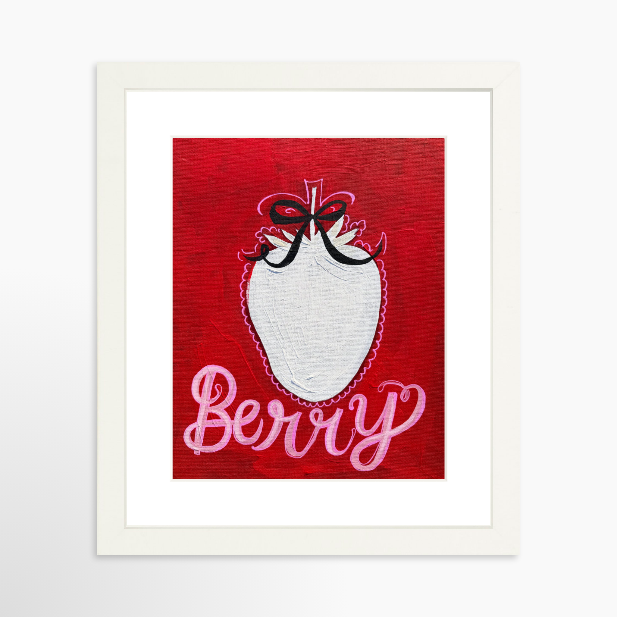 8x10 / White Frame + White Mat