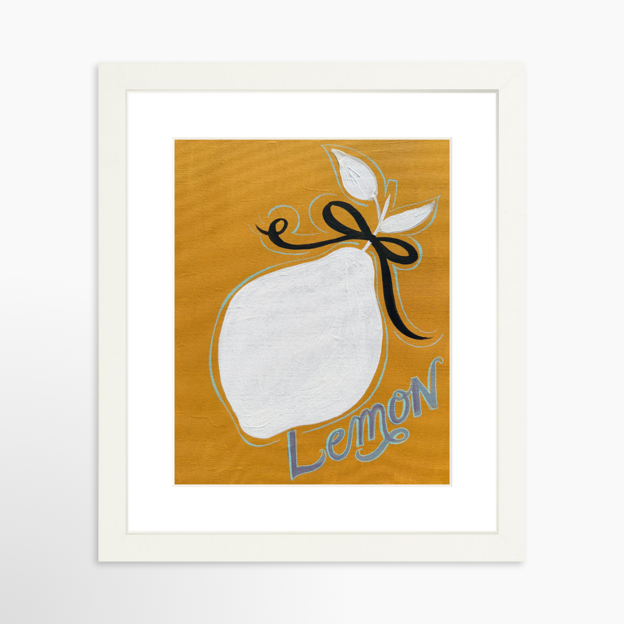 8x10 / White Frame + White Mat