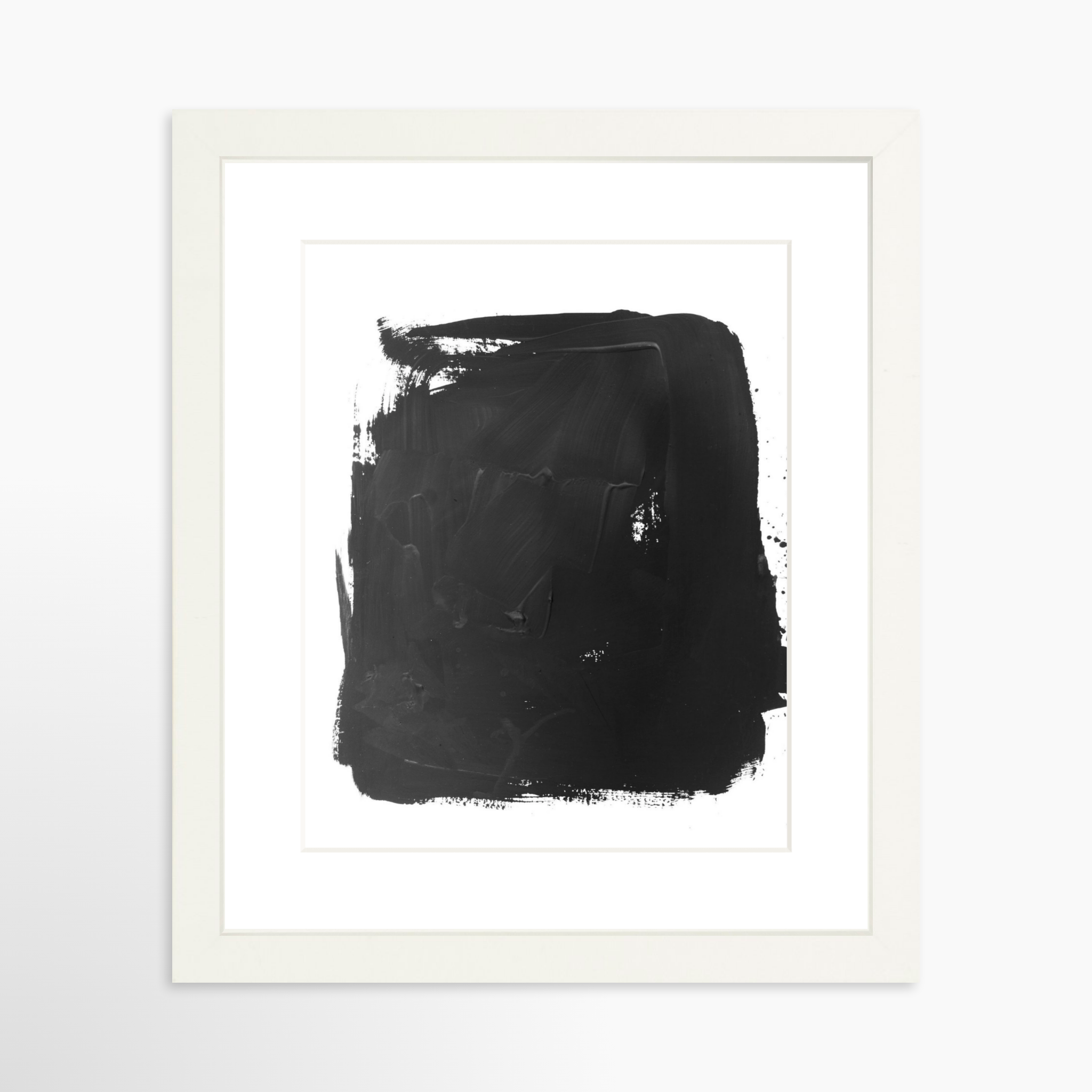 8x10 / White Frame + White Mat