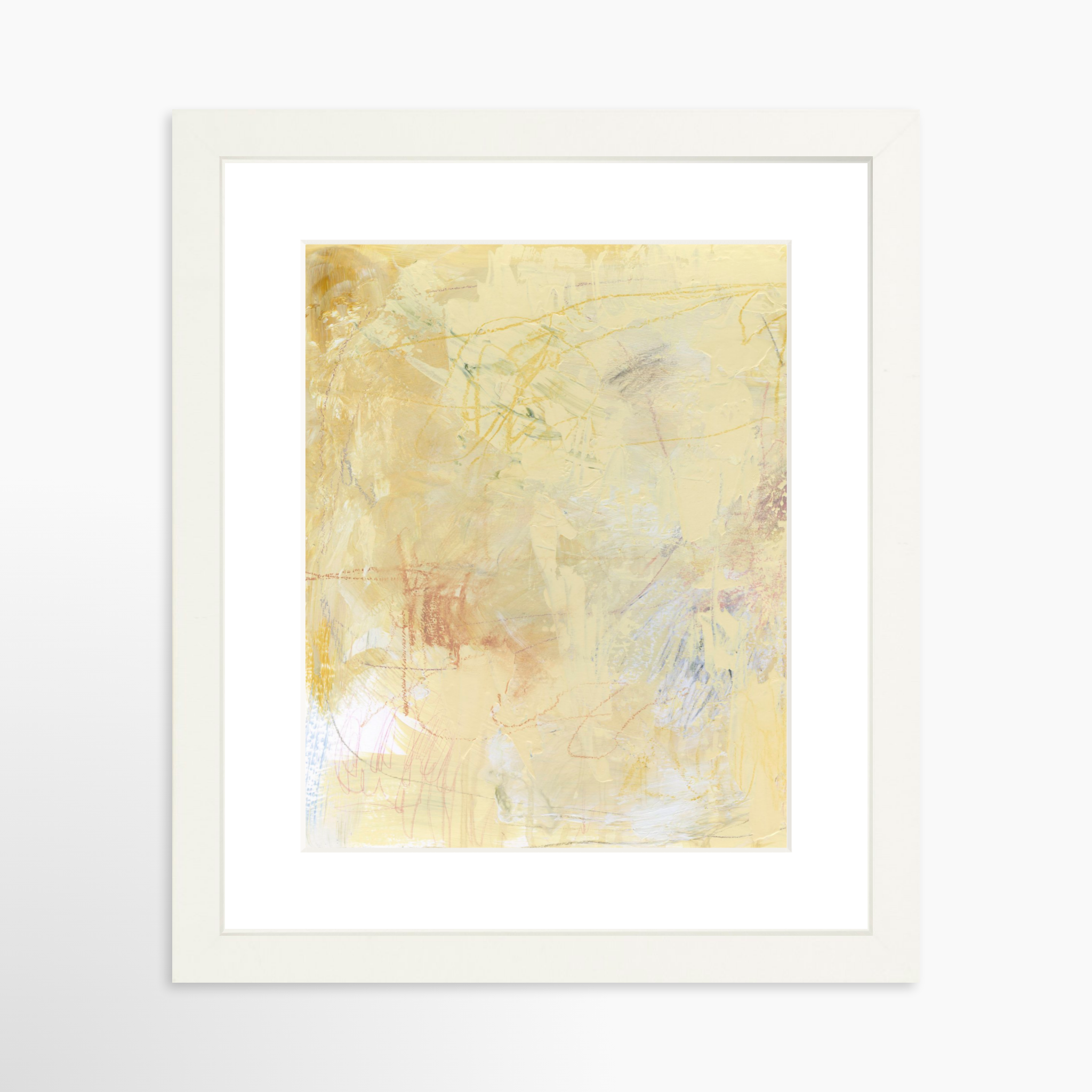 8x10 / White Frame + White Mat