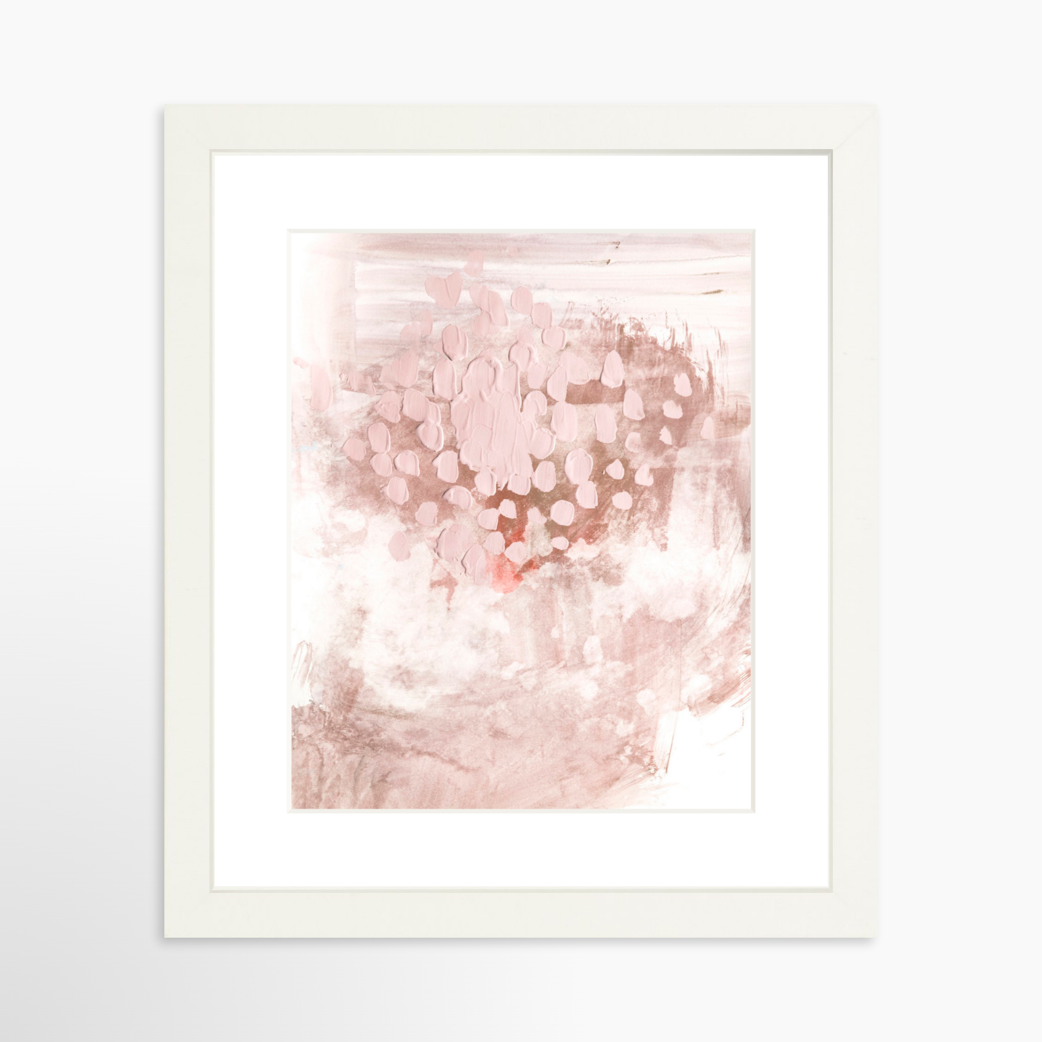 8x10 / White Frame + White Mat