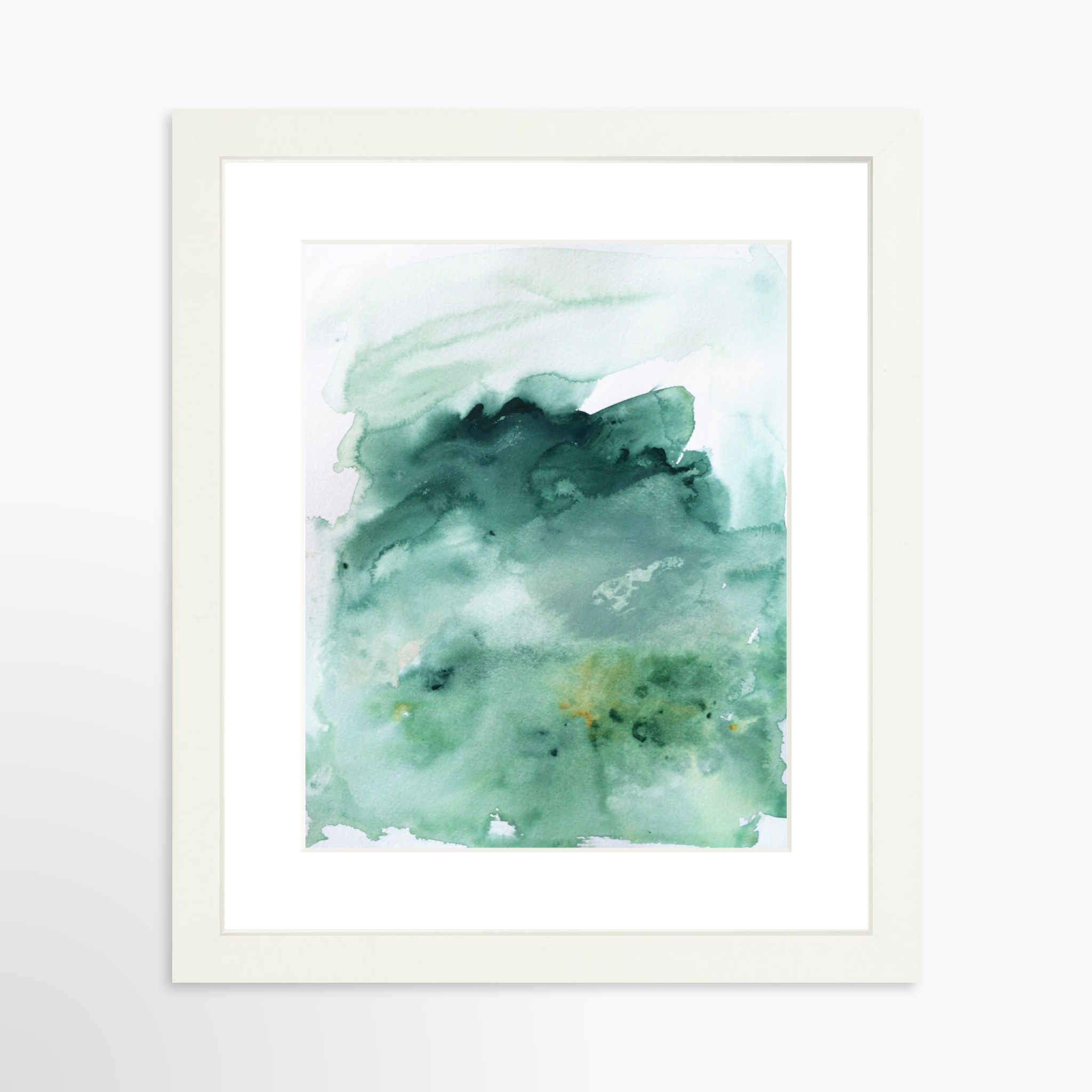 8x10 / White Frame + White Mat