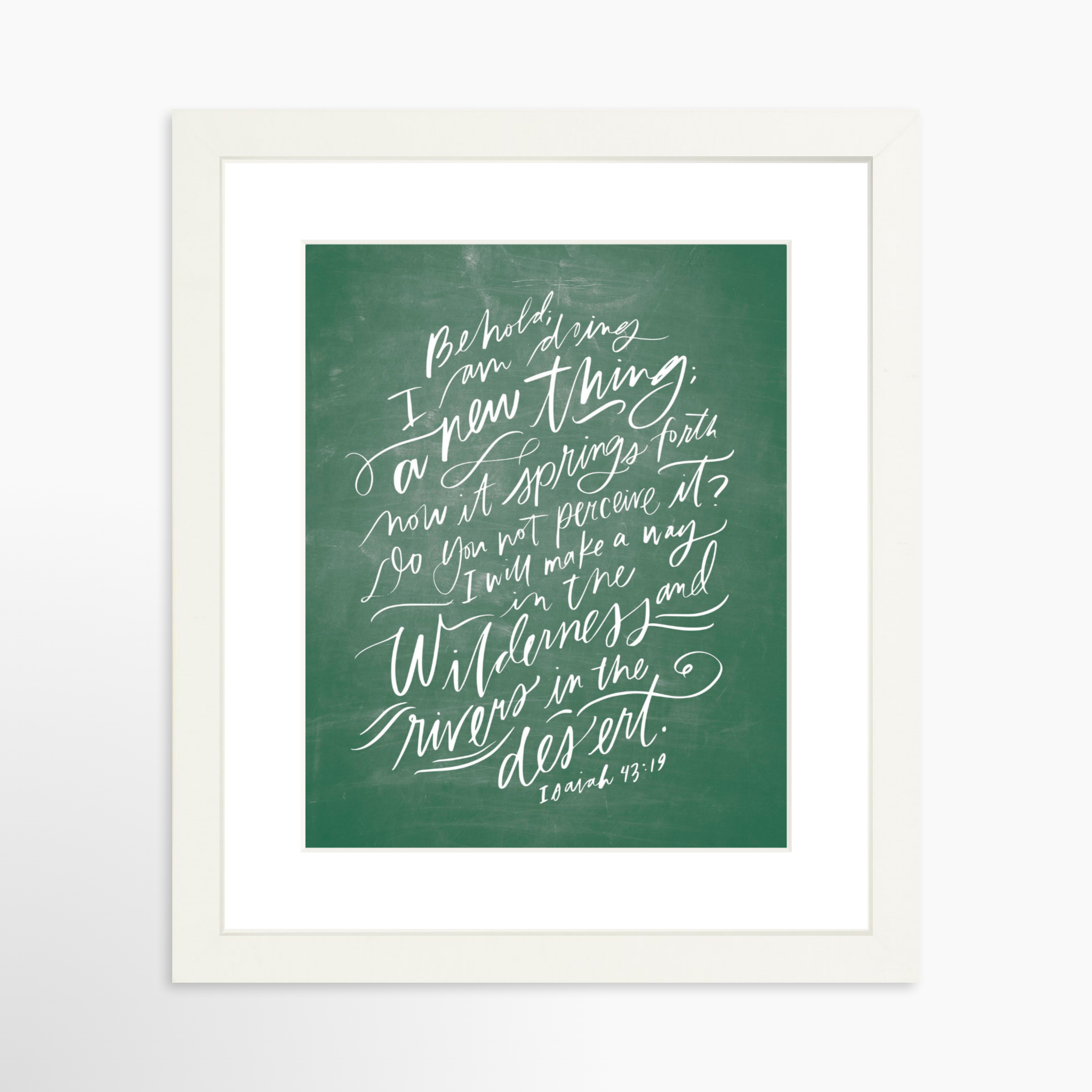 8x10 / White Frame + White Mat