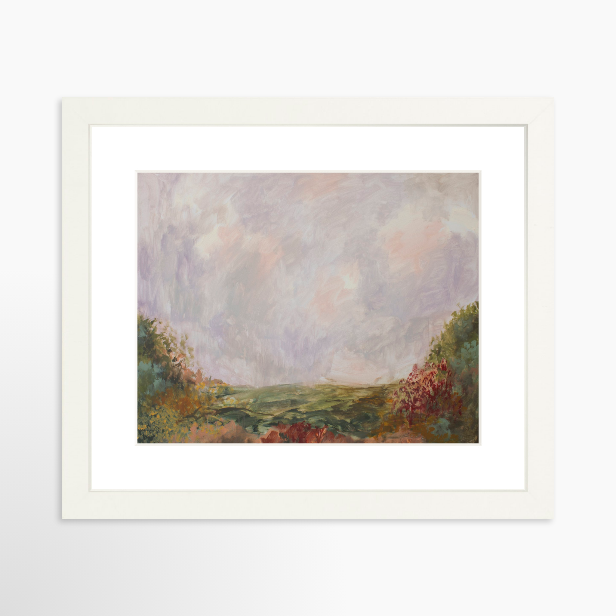 10x8 / White Frame + White Mat