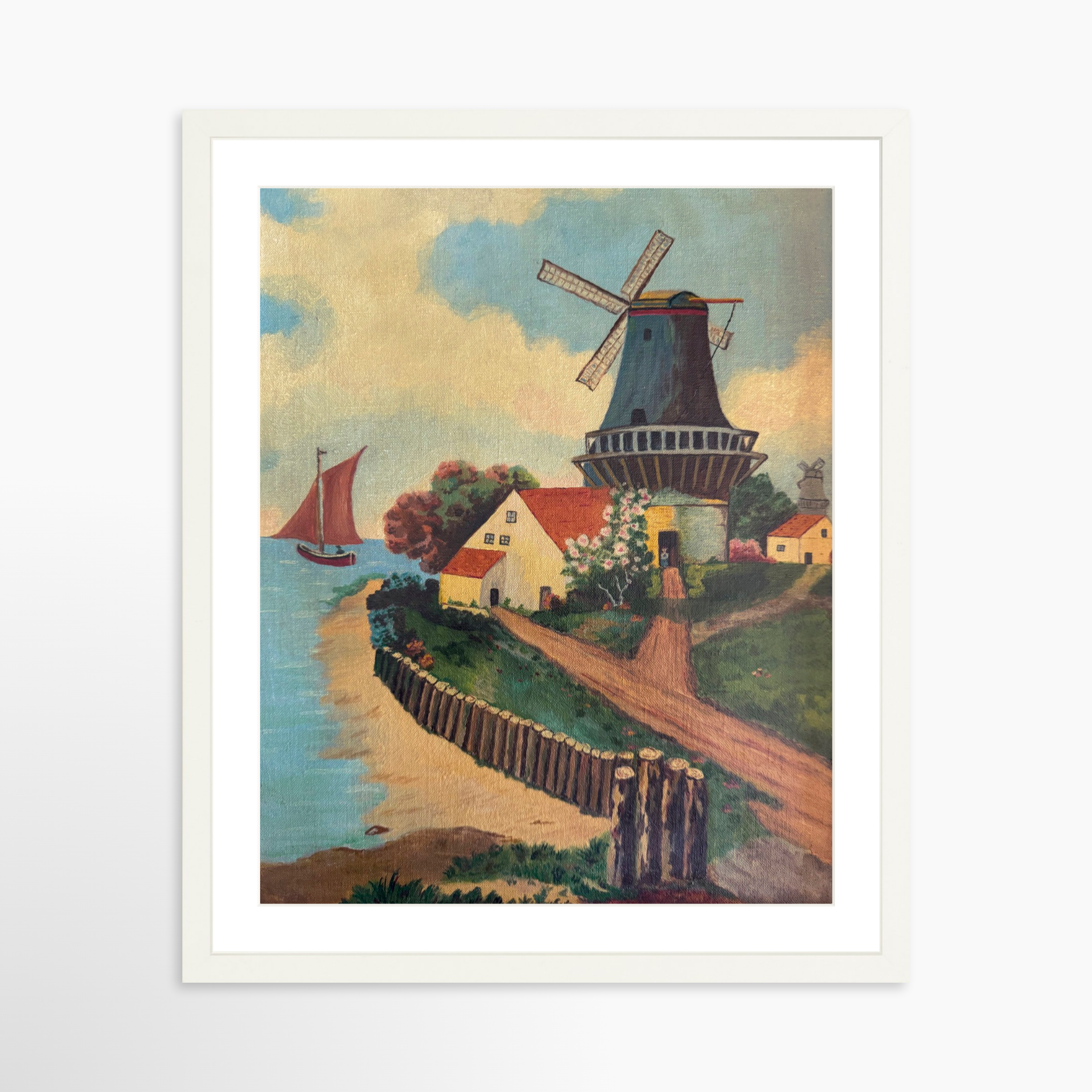 16x20 / White Frame + White Mat