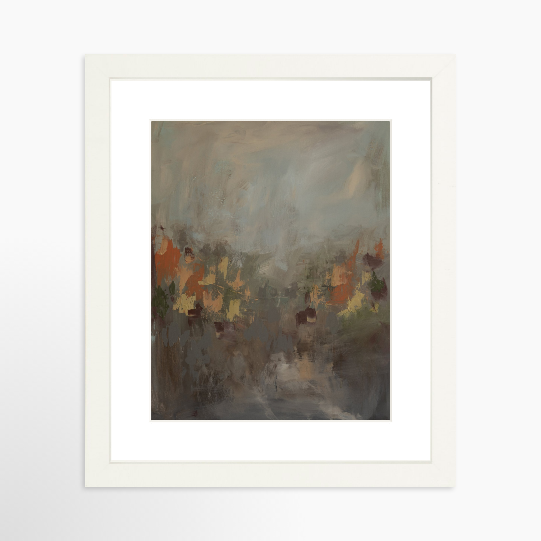 8x10 / White Frame + White Mat