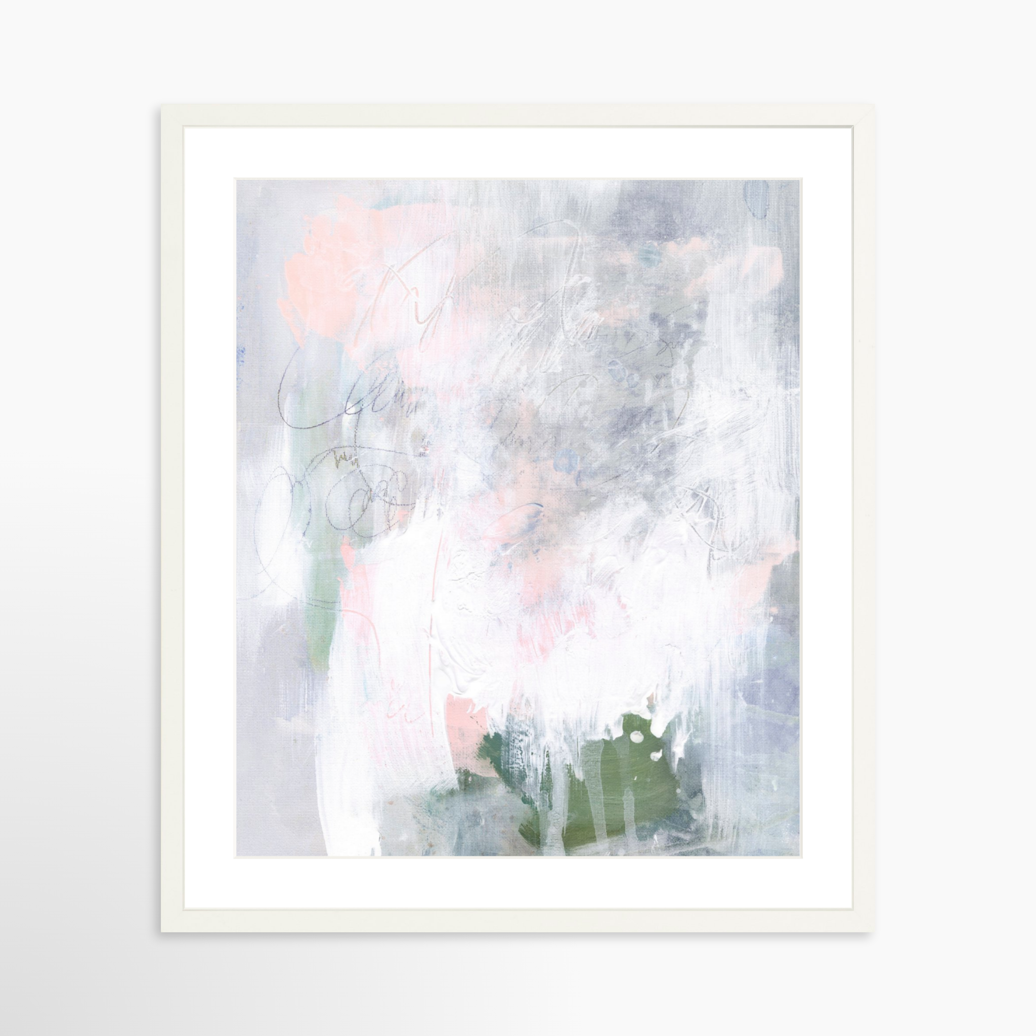 20x25 / White Frame + White Mat