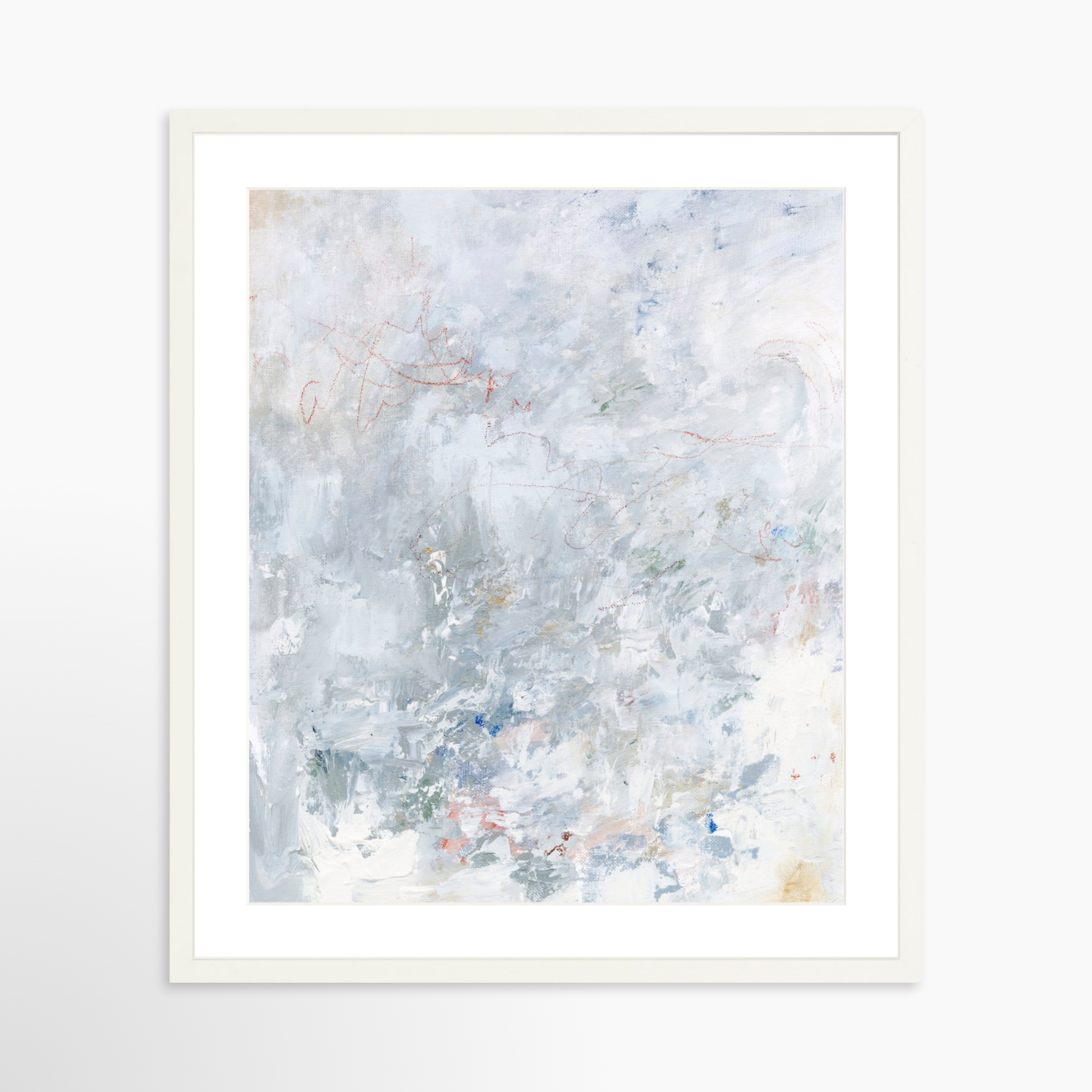 20x25 / White Frame + White Mat