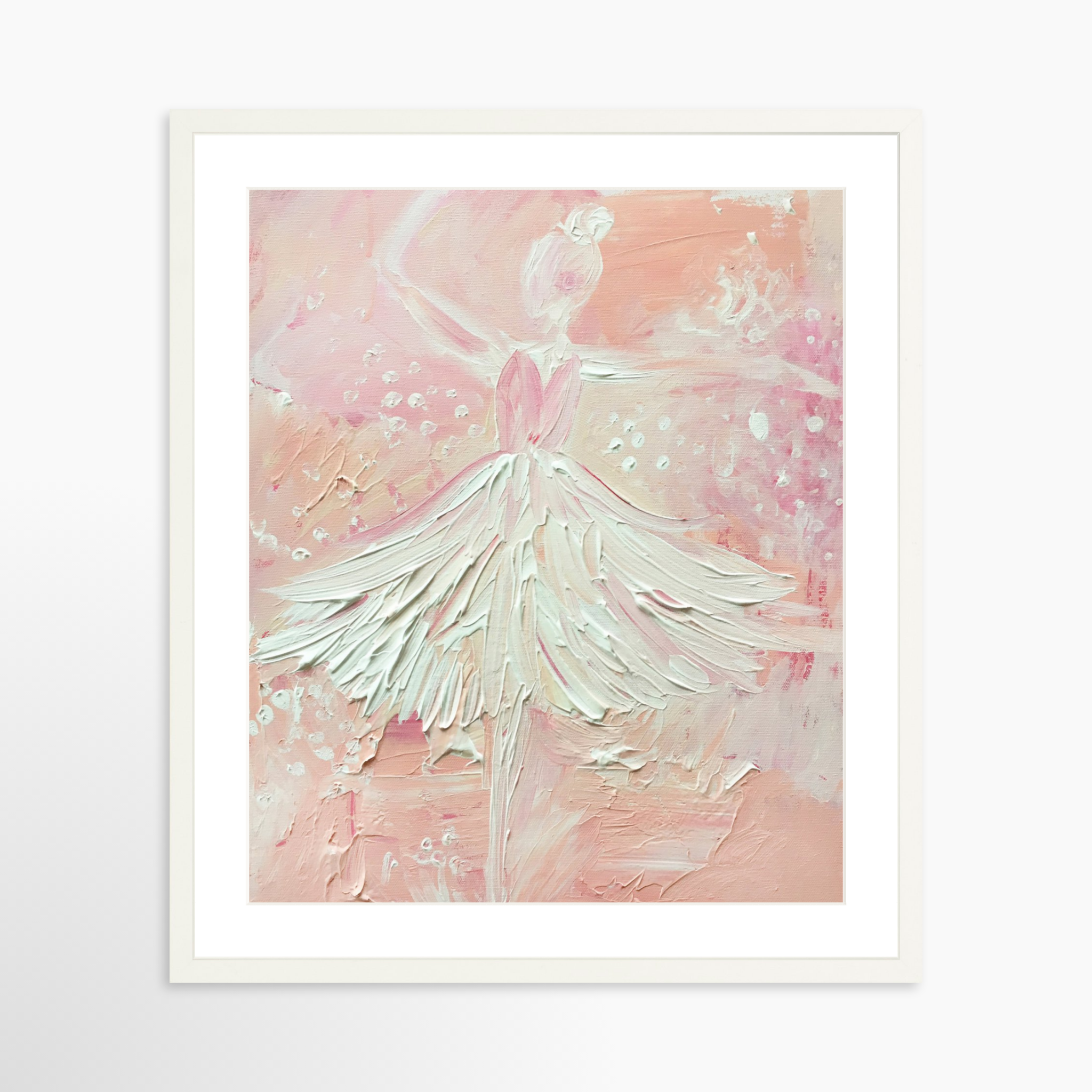 20x25 / White Frame + White Mat