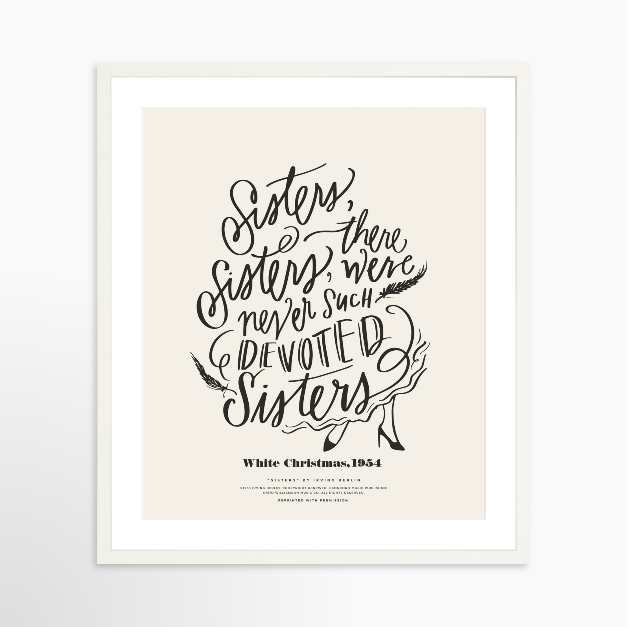 20x25 / White Frame + White Mat