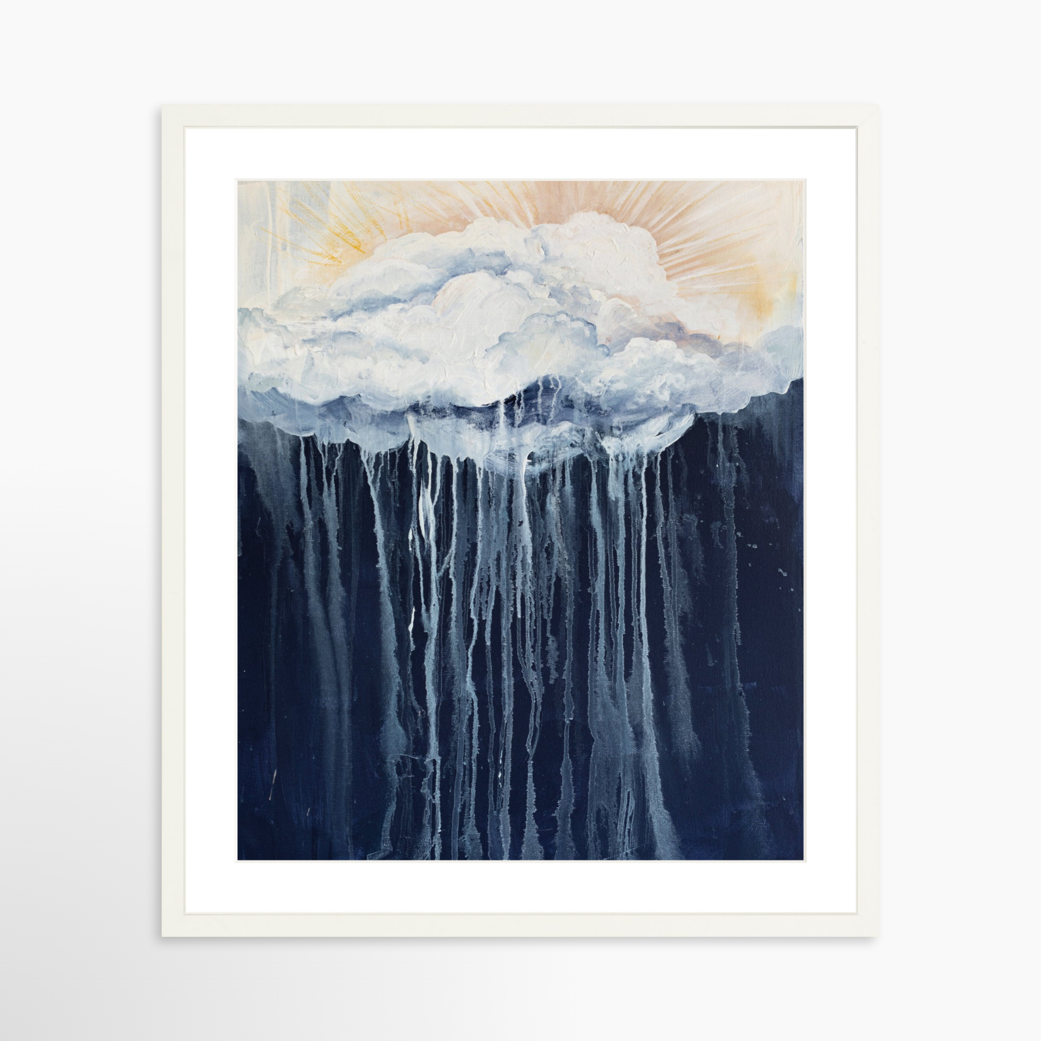 20x25 / White Frame + White Mat