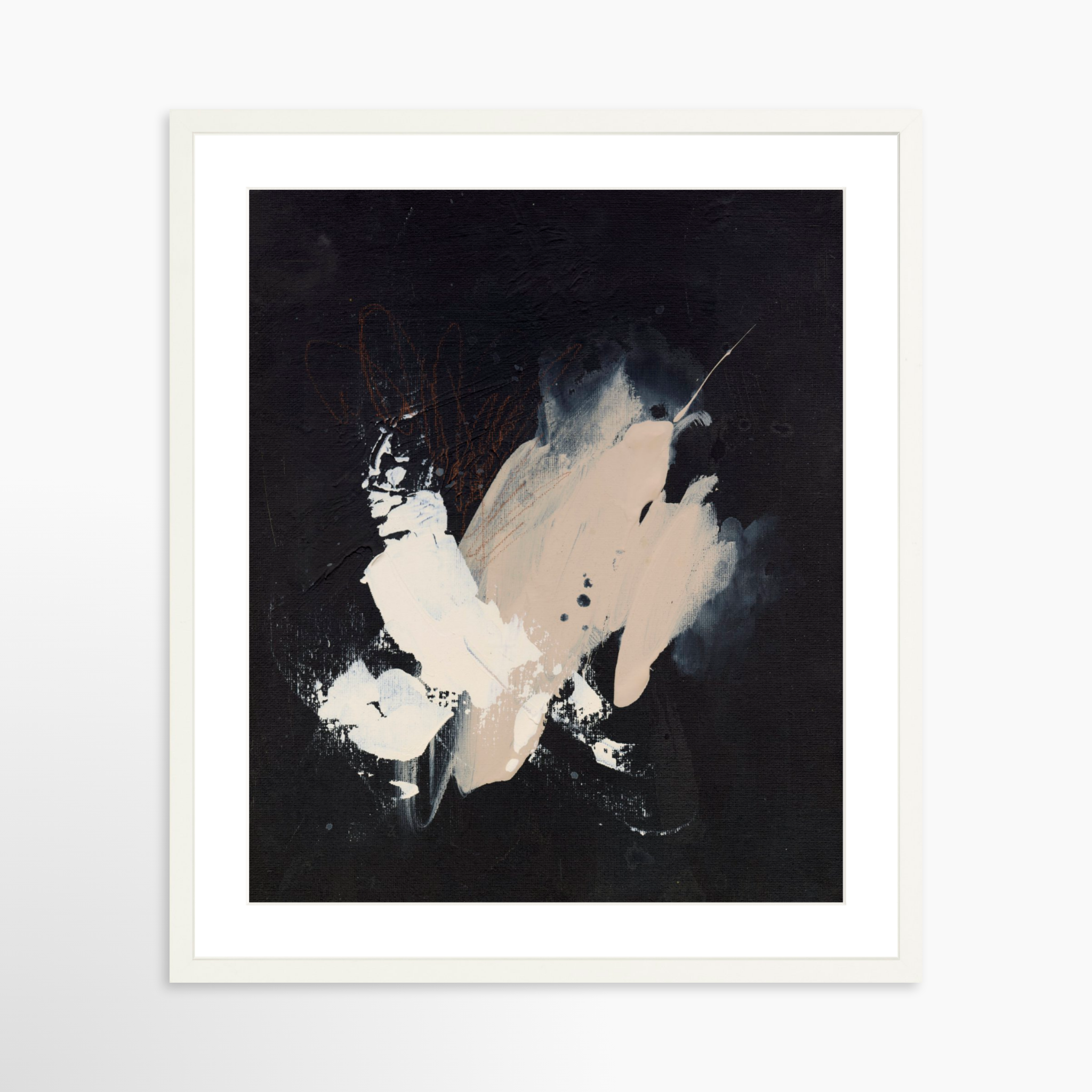 20x25 / White Frame + White Mat