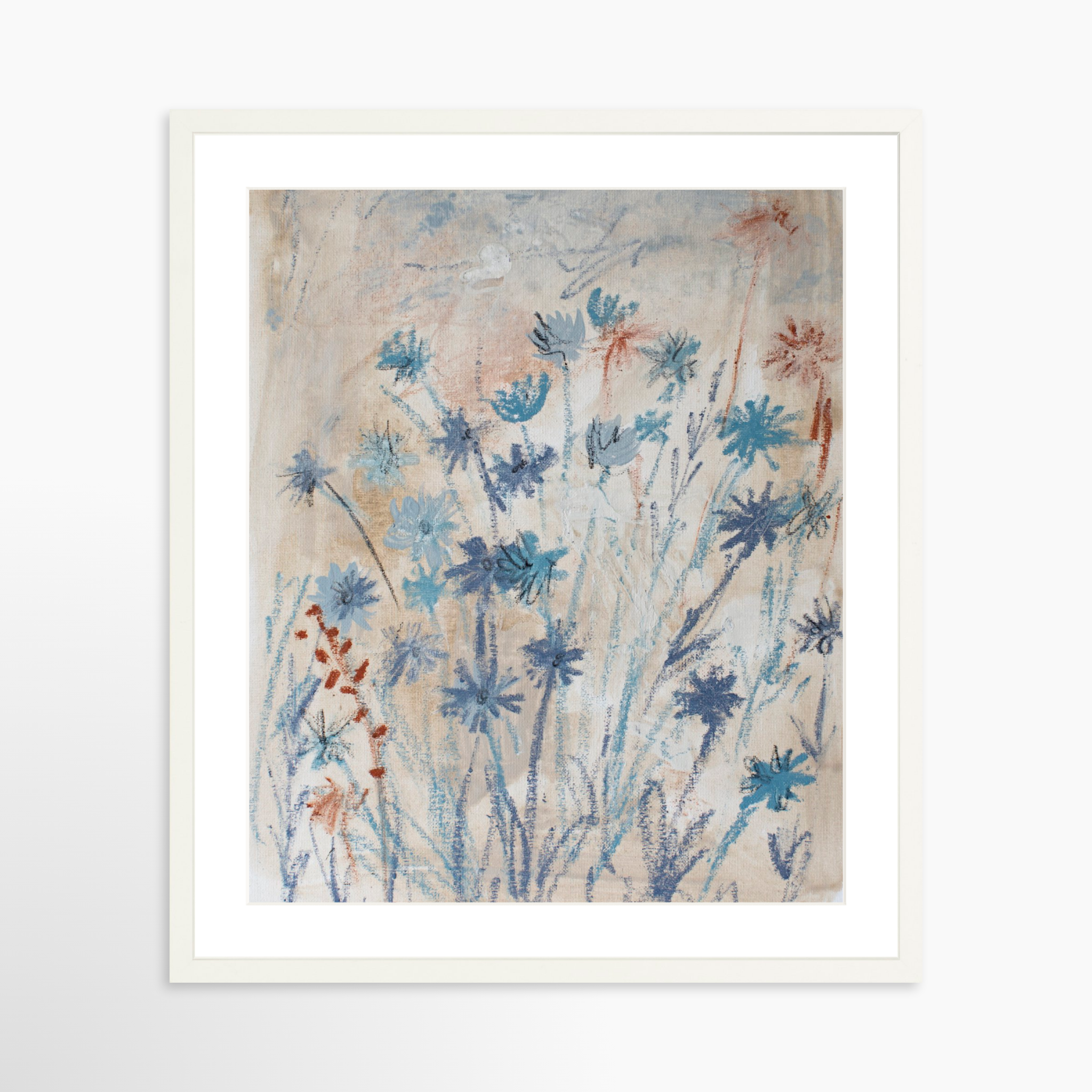 20x25 / White Frame + White Mat