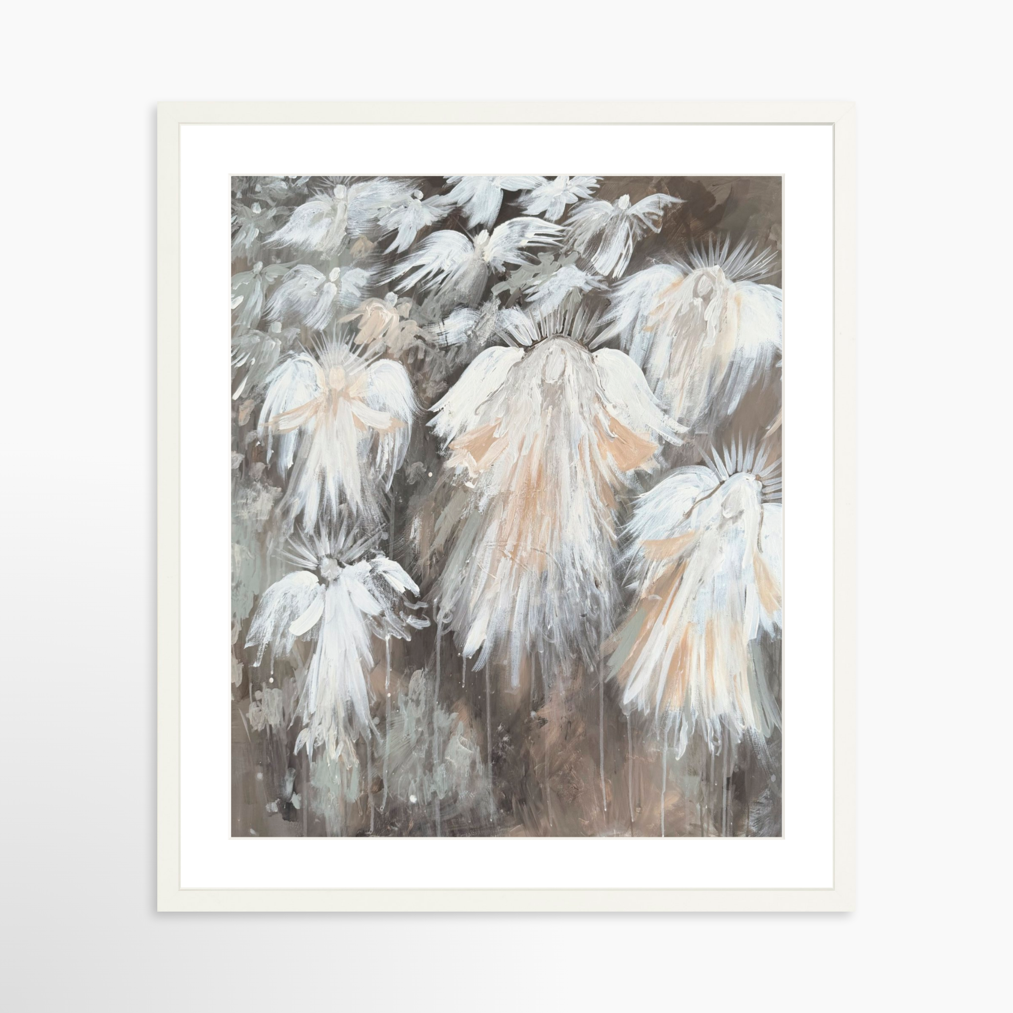 20x25 / White Frame + White Mat