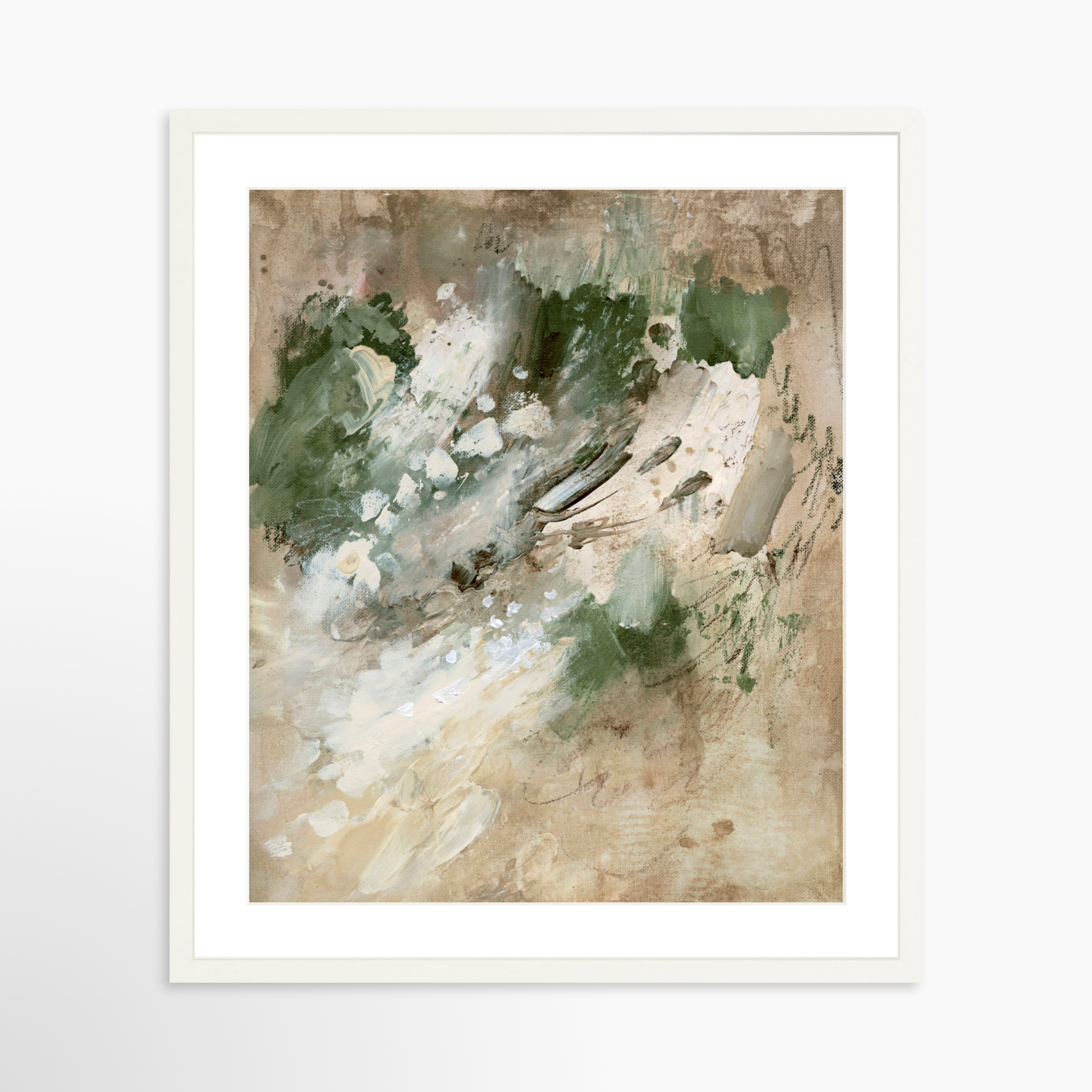 20x25 / White Frame + White Mat