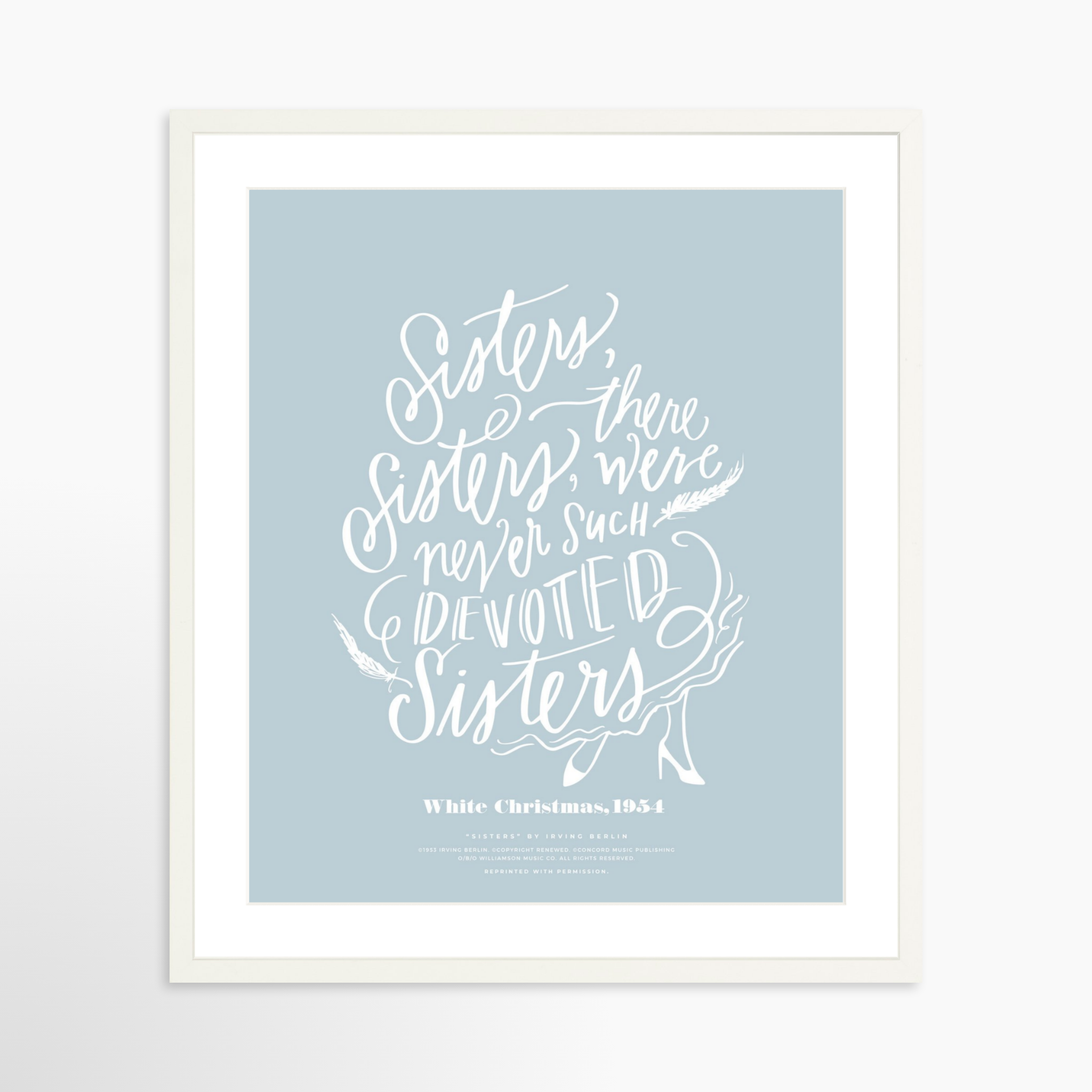 20x25 / White Frame + White Mat